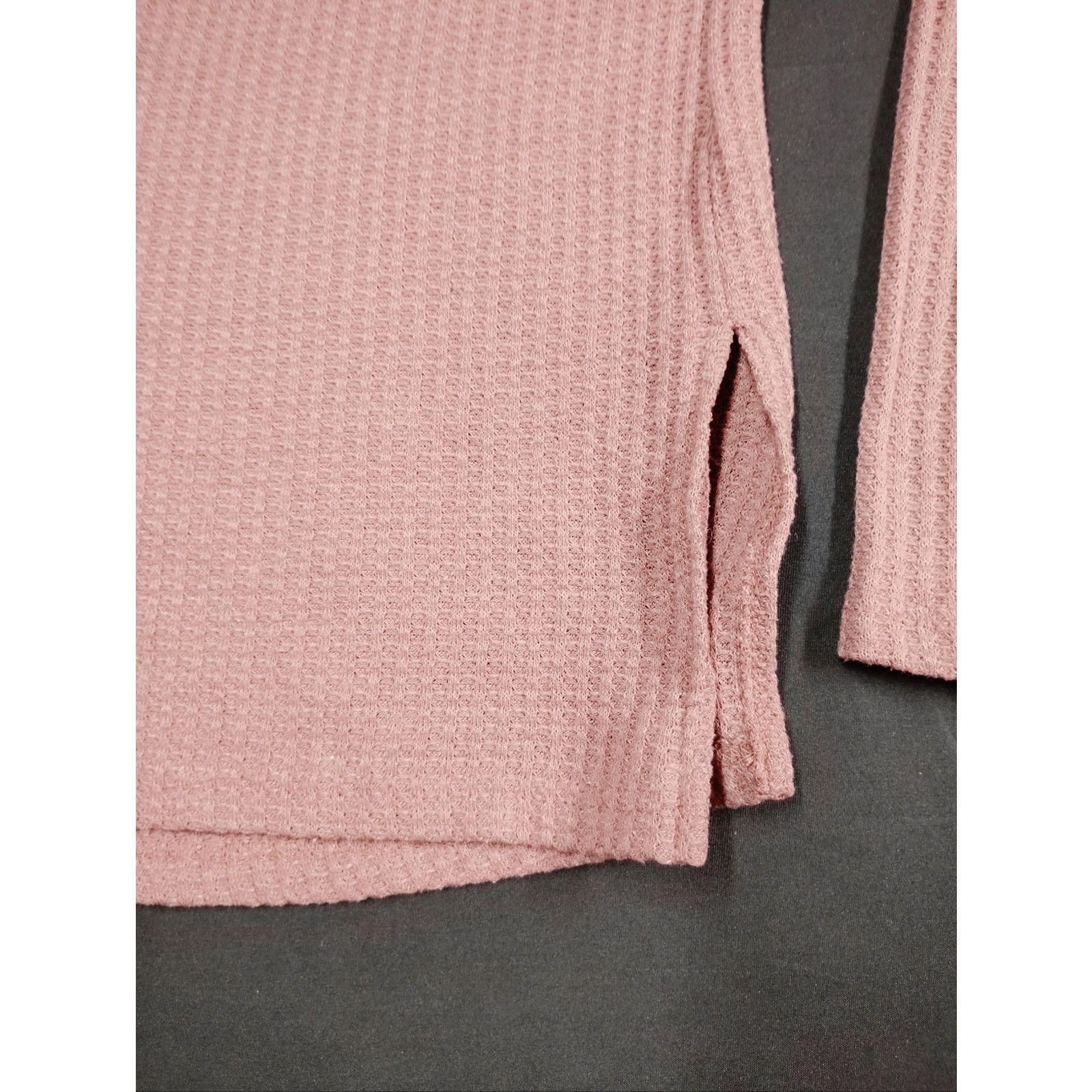 Shein SHEIN Dusty Pink Ribbed Knit Top With Cutout Shoulder Size M / US 6-8 / IT 42-44 - 4 Thumbnail
