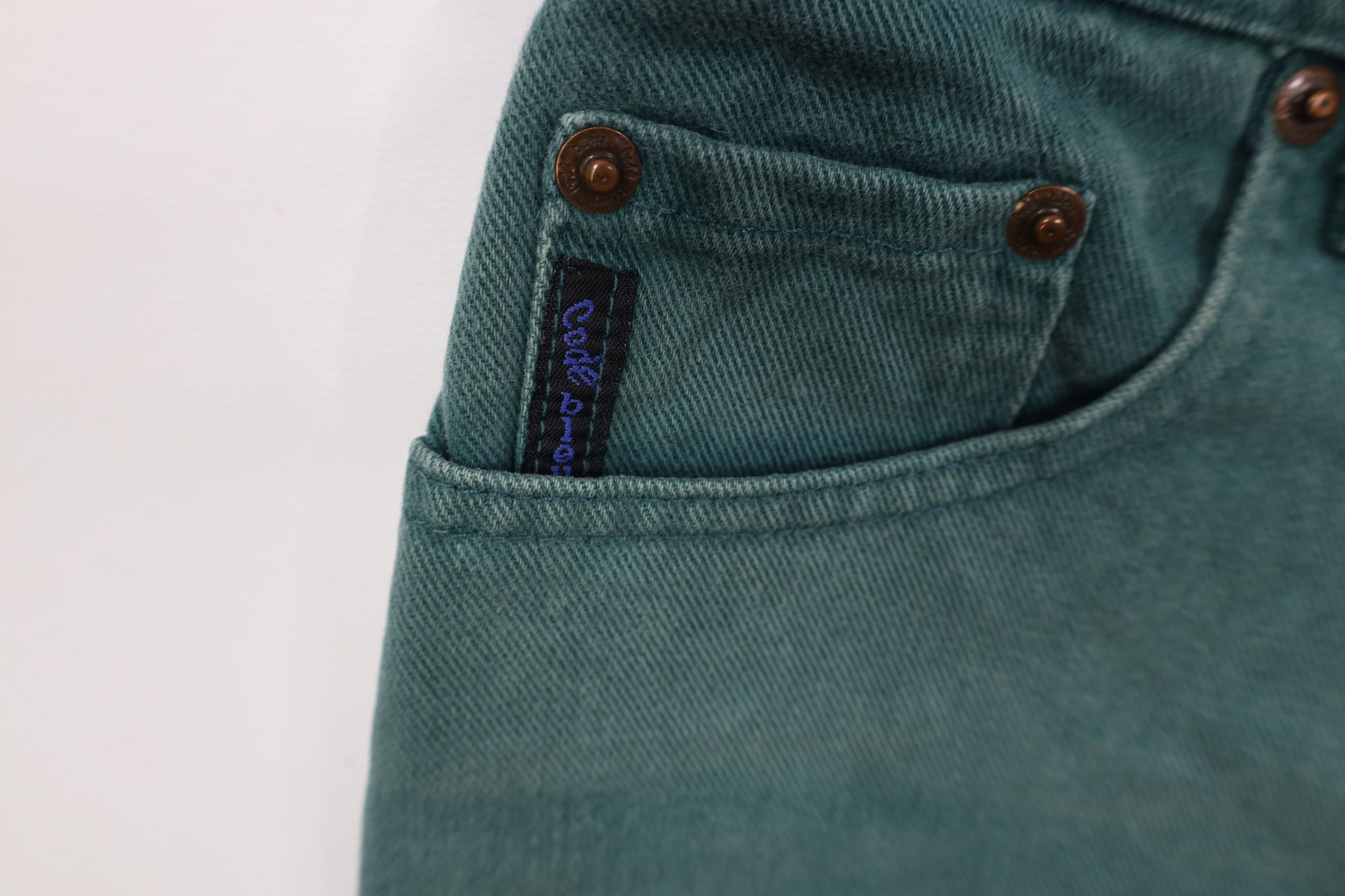 Vintage Vintage 90s Streetwear Denim Jean Shorts Jorts Green Cotton Size 32" / US 10 / IT 46 - 7 Thumbnail