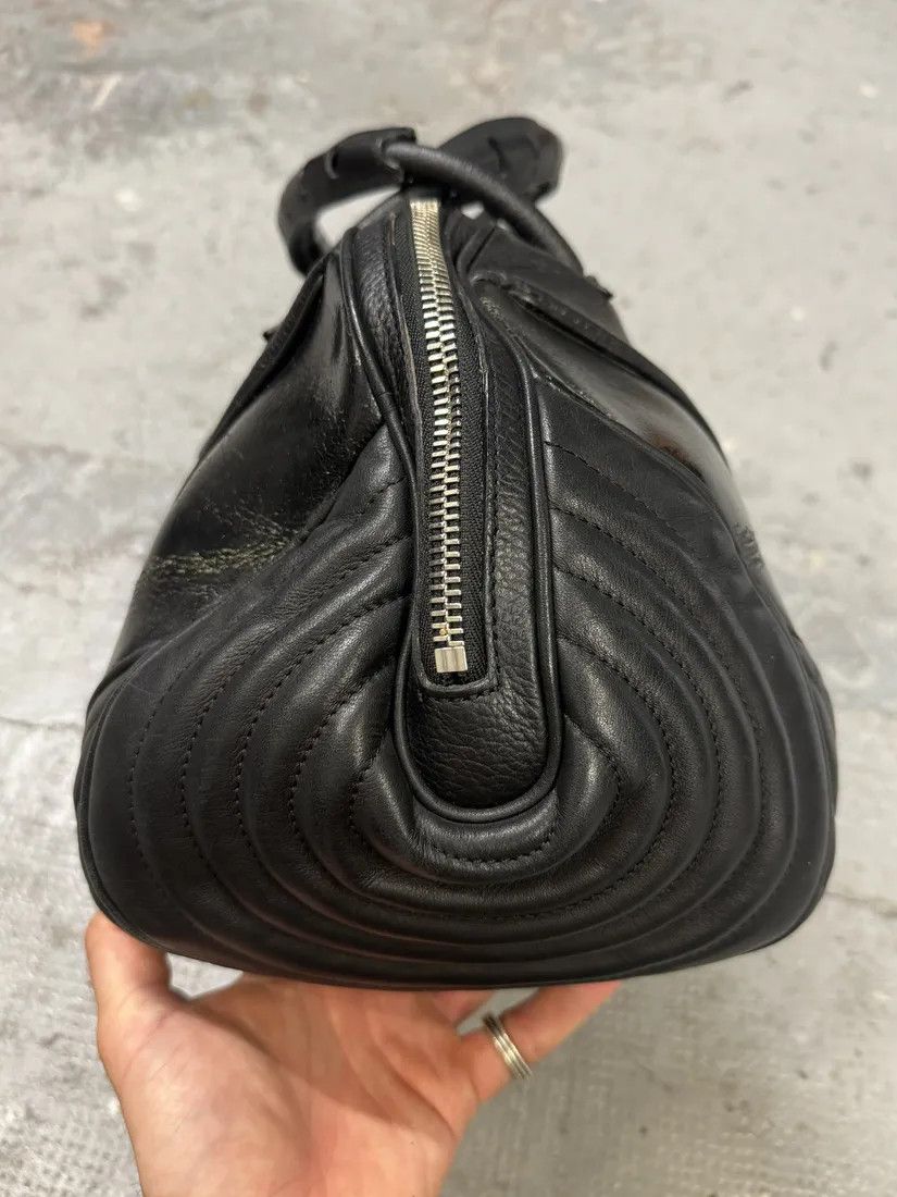 Jean Paul Gaultier × Vintage 2000s Jean Paul Gaultier Ballistic Black Reinforced Leather Handle Bag Size ONE SIZE - 5 Thumbnail