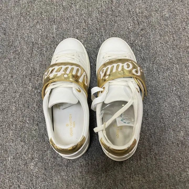 Louis Vuitton Louis Vuitton Casual Sneakers with Gold Straps -2508 Size US 6.5 / EU 39-40 - 3 Thumbnail