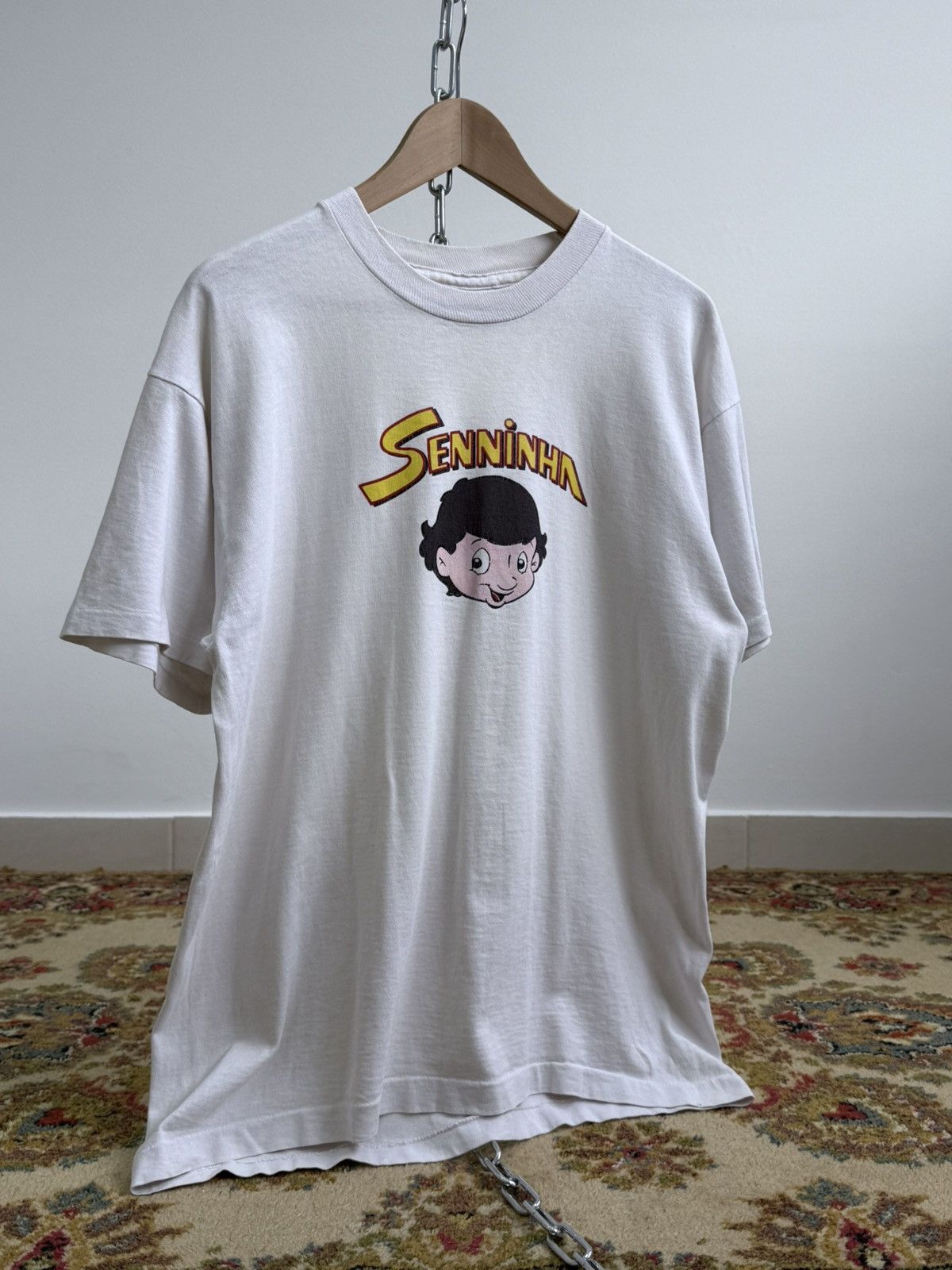 Formula 1 Vintage 90s Ayrton Senna Senninha Formula One T-Shirt Size US L / EU 52-54 / 3 - 4 Thumbnail