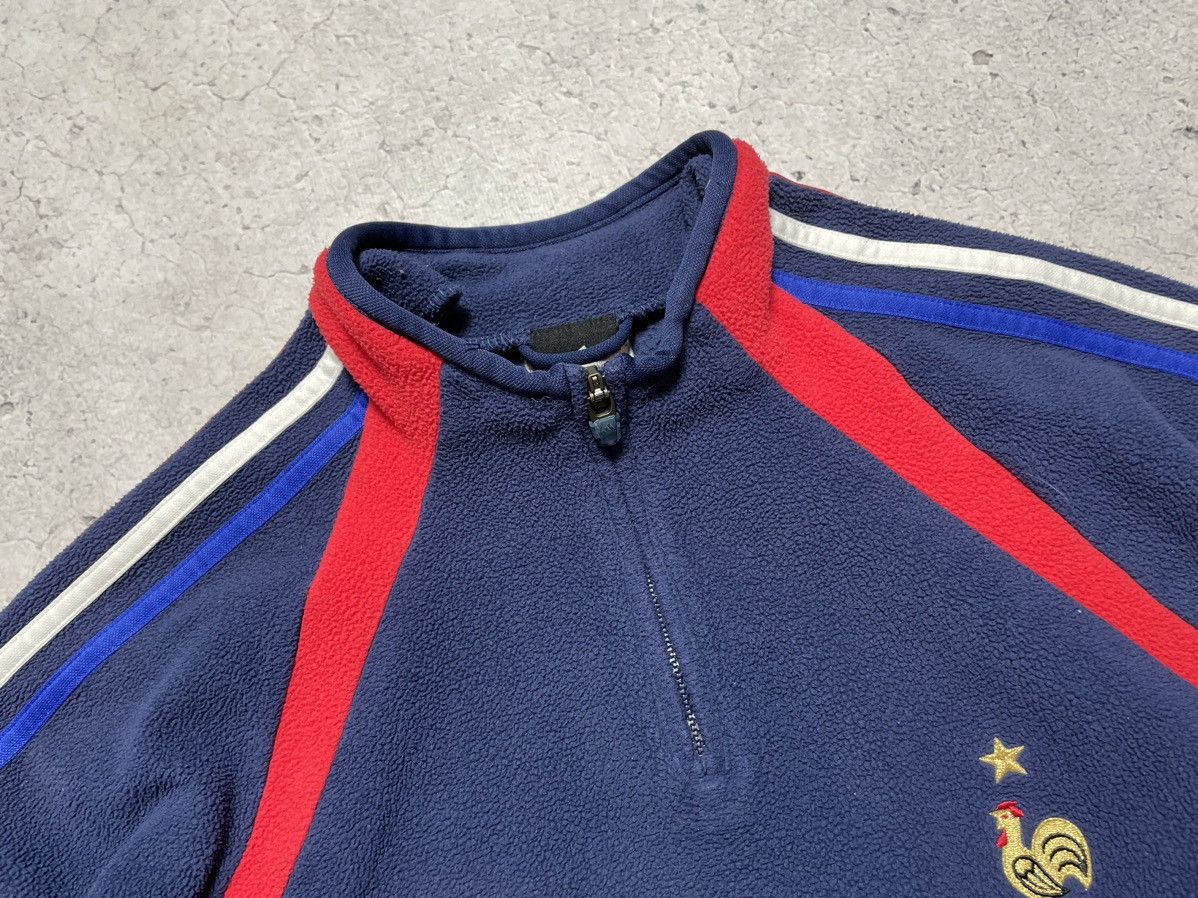 Adidas Vintage Fleece Sweatshirt 1/4 Adidas France National Team Size US M / EU 48-50 / 2 - 11 Thumbnail