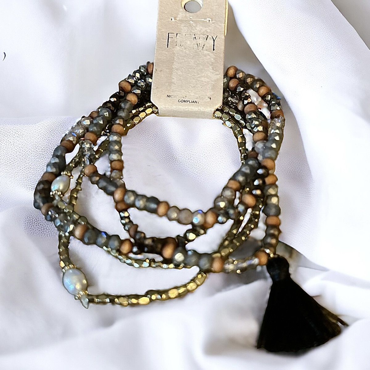 Other Frenzy glass bead tassel stretch bracelets Size ONE SIZE - 1 Thumbnail