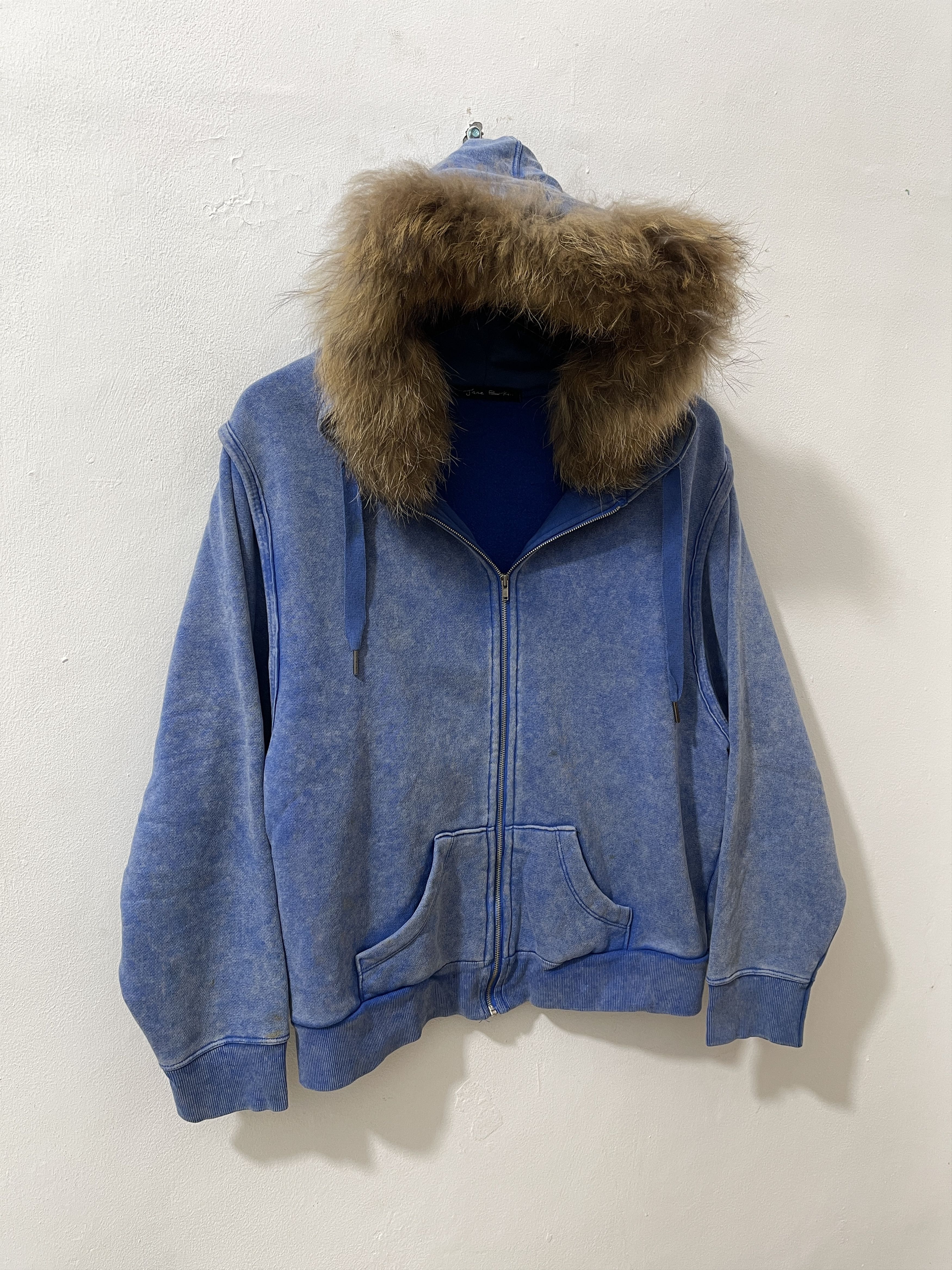 Vintage Jane Birkin Wash Rare Fur Vkei Zip Hoodie Size US M / EU 48-50 / 2 - 3 Thumbnail