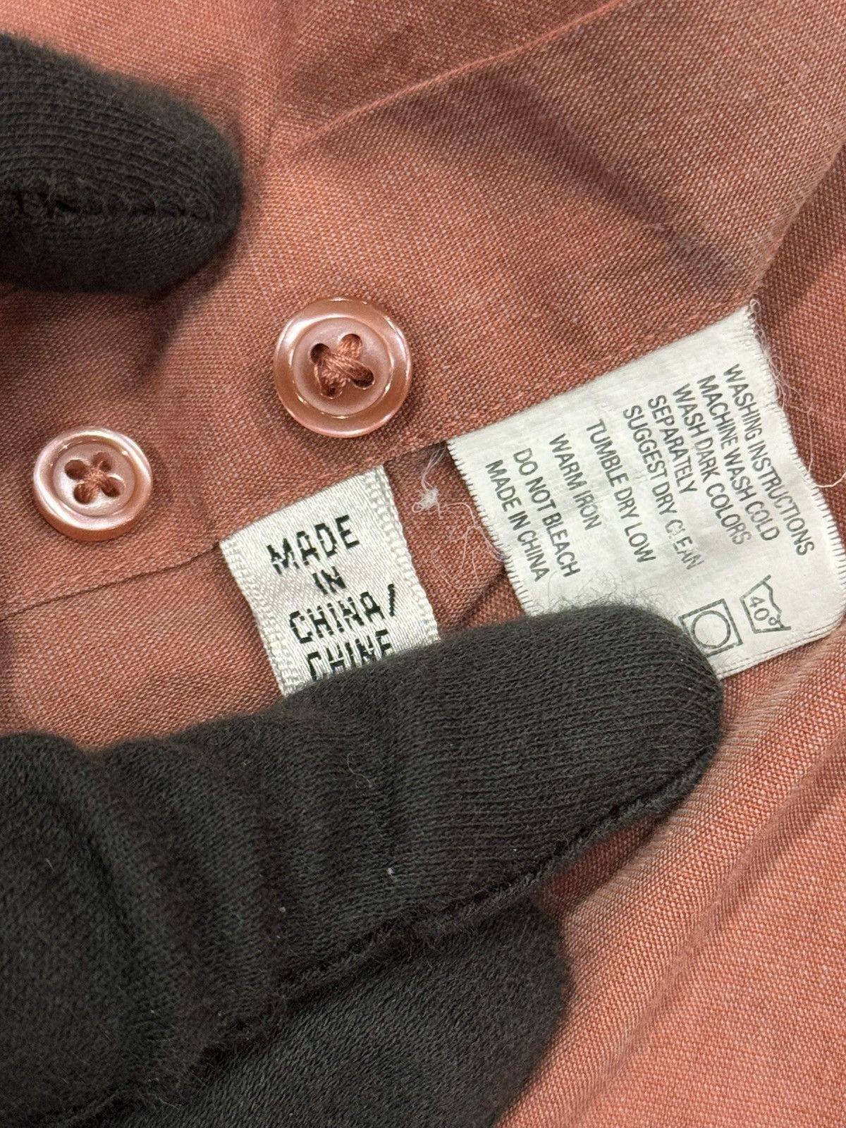 Balmain Balmain Paris Button Up Shirt – Dusty Rose Size US M / EU 48-50 / 2 - 12 Thumbnail