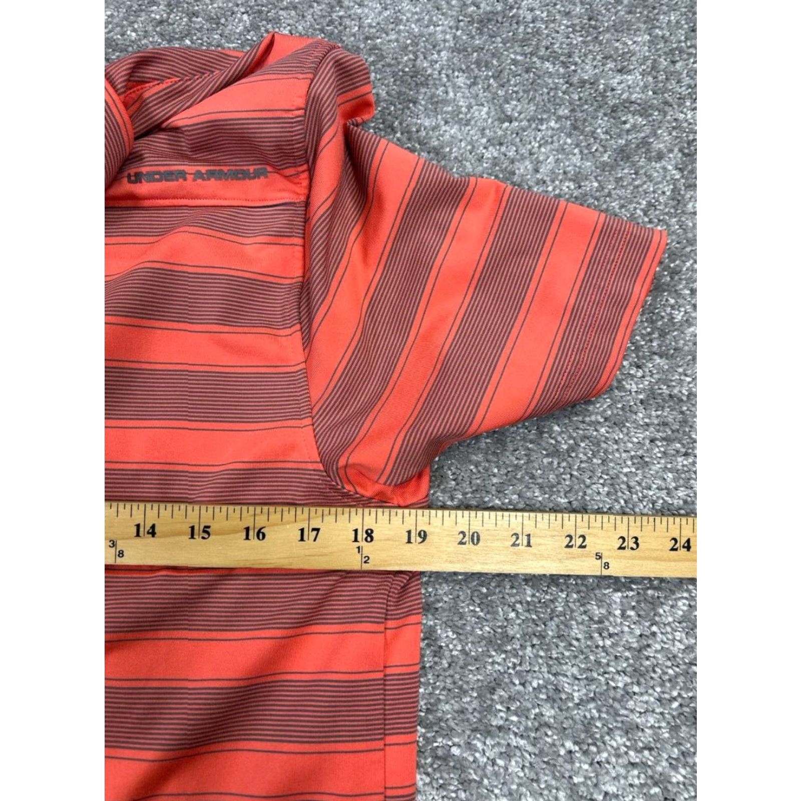 Under Armour Under Armour Polo Shirt Mens M Gray Orange HeatGear Golf Shirt Polo Sports Breathable Short Sleeve Size US M / EU 48-50 / 2 - 7 Thumbnail