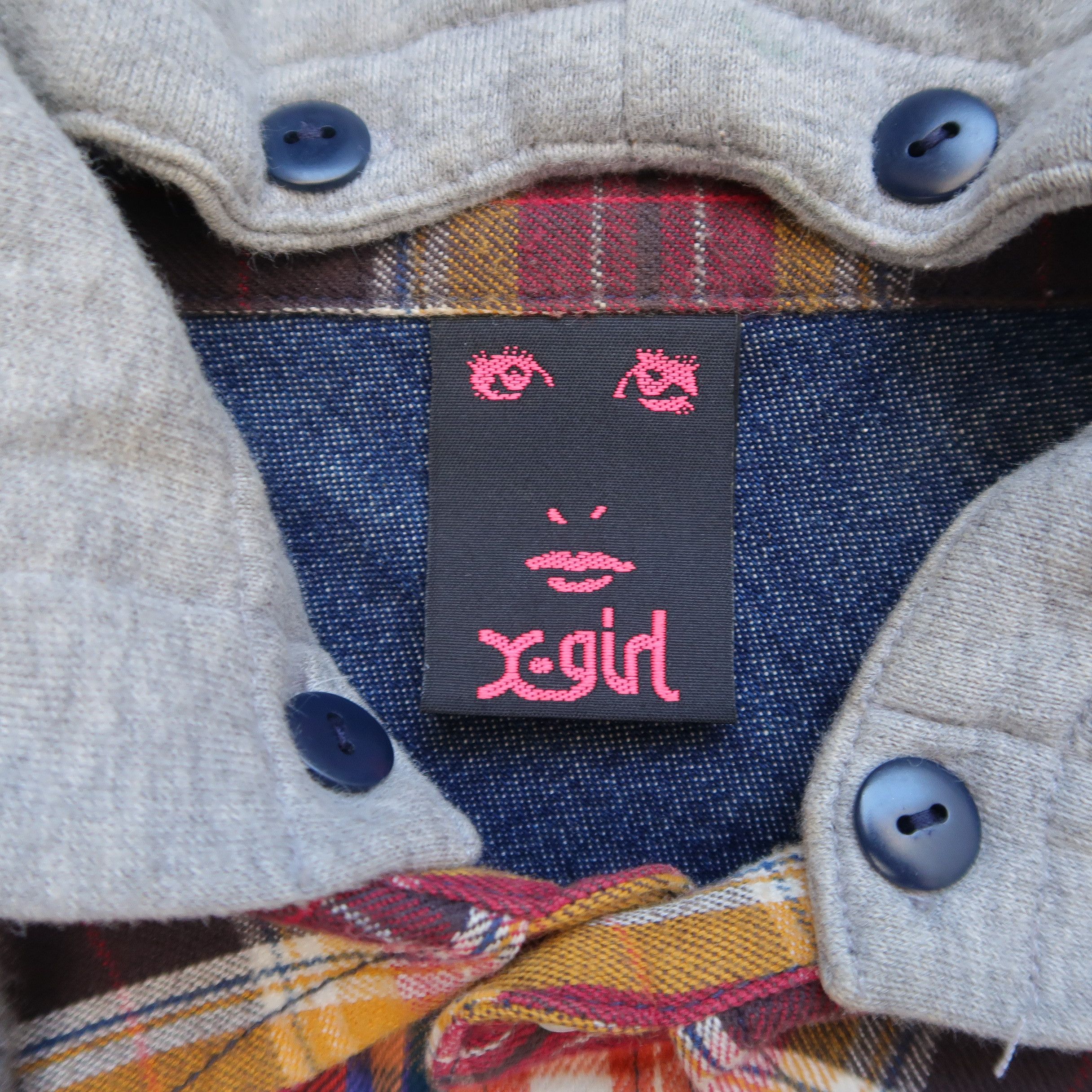 Japanese Brand 2000s X-Girl Japan Flannel Detachable Hood Shirt Size US S / EU 44-46 / 1 - 3 Thumbnail