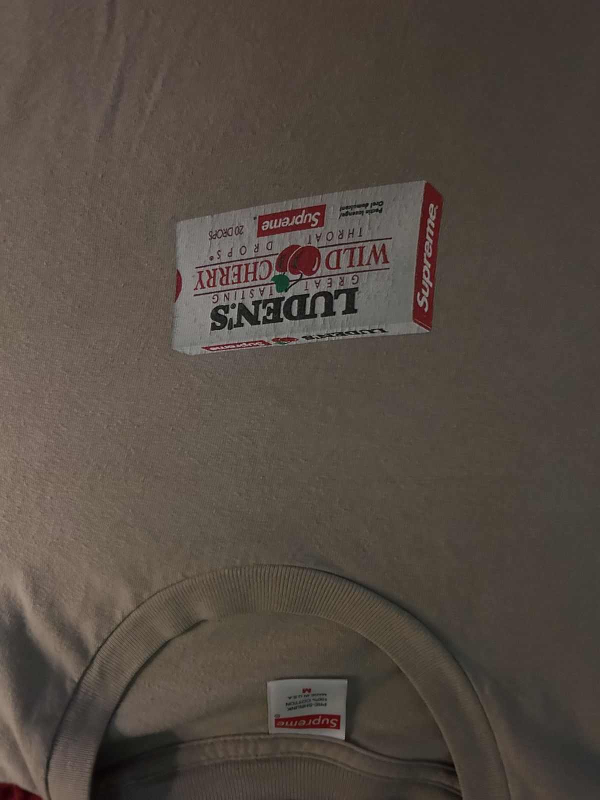 2018 Supreme Luden's Cherry Tee Beige/Tan