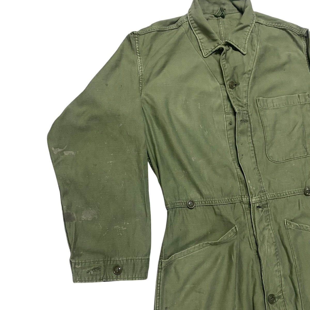 Vintage Vintage Us Army OG-107 Sateen Coveralls Vietnam War Size US 34 / EU 50 - 4 Thumbnail