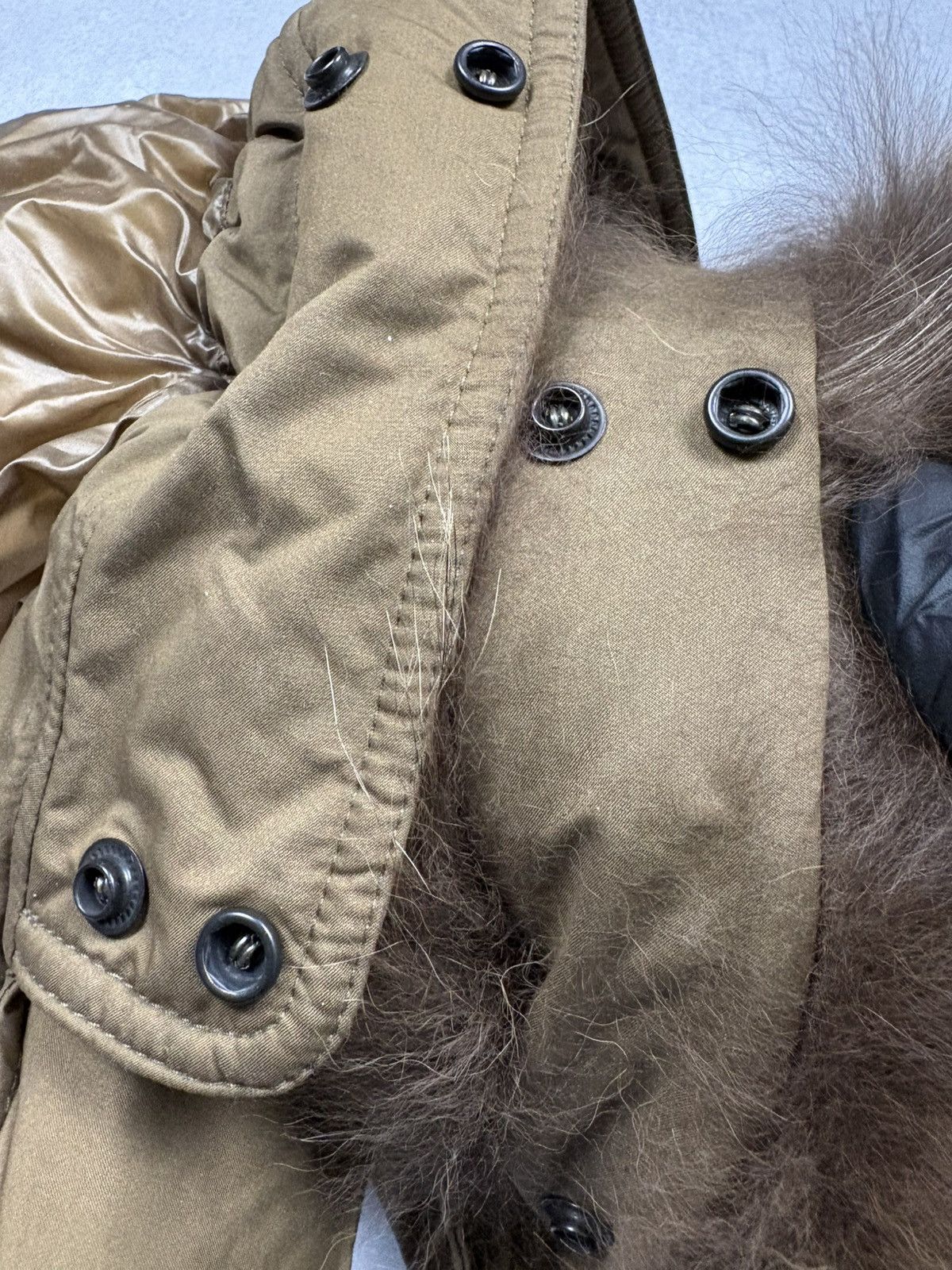 Moncler Moncler Detachable Down Hood With Real Fur Trim Brown Size ONE SIZE - 11 Thumbnail