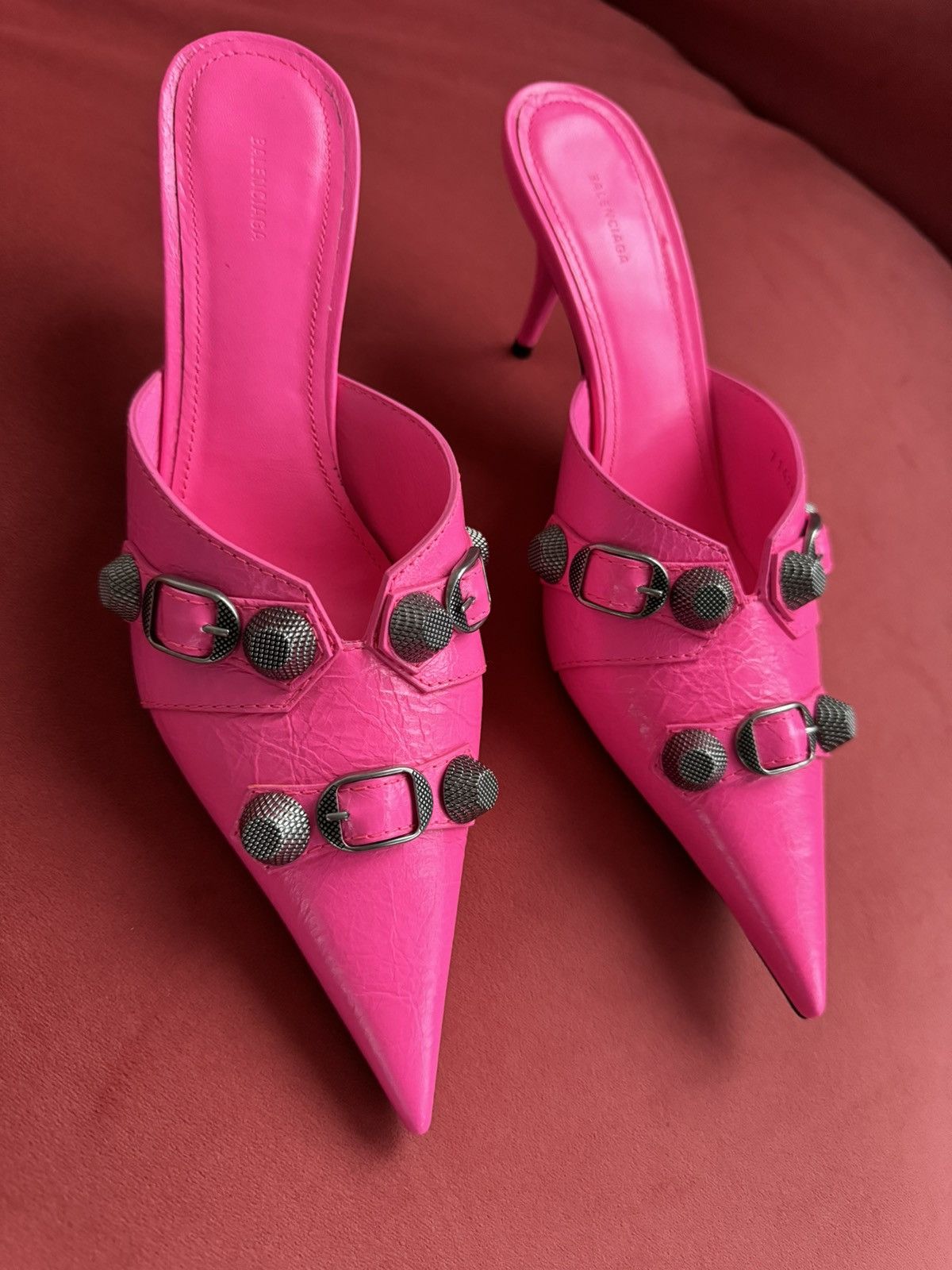 Balenciaga Balenciaga pink Cagole mules, size 38 It Size US 8 / IT 38 - 5 Thumbnail