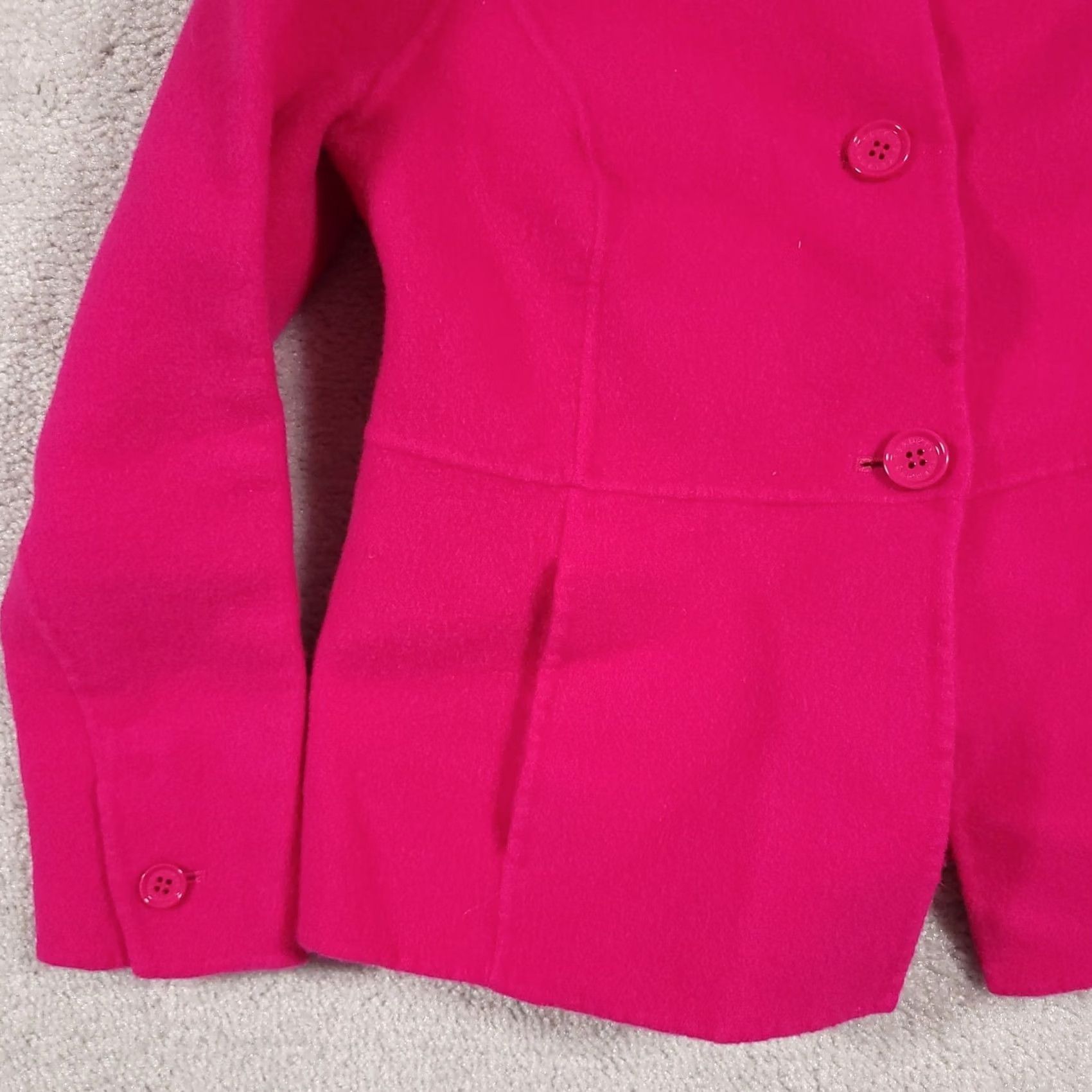 Talbots VINTAGE? No — Talbots Jacket Women’s 4 Pink Wool Blend Button Up Career Blazer Cropped Shirt? Size S / US 4 / IT 40 - 4 Thumbnail