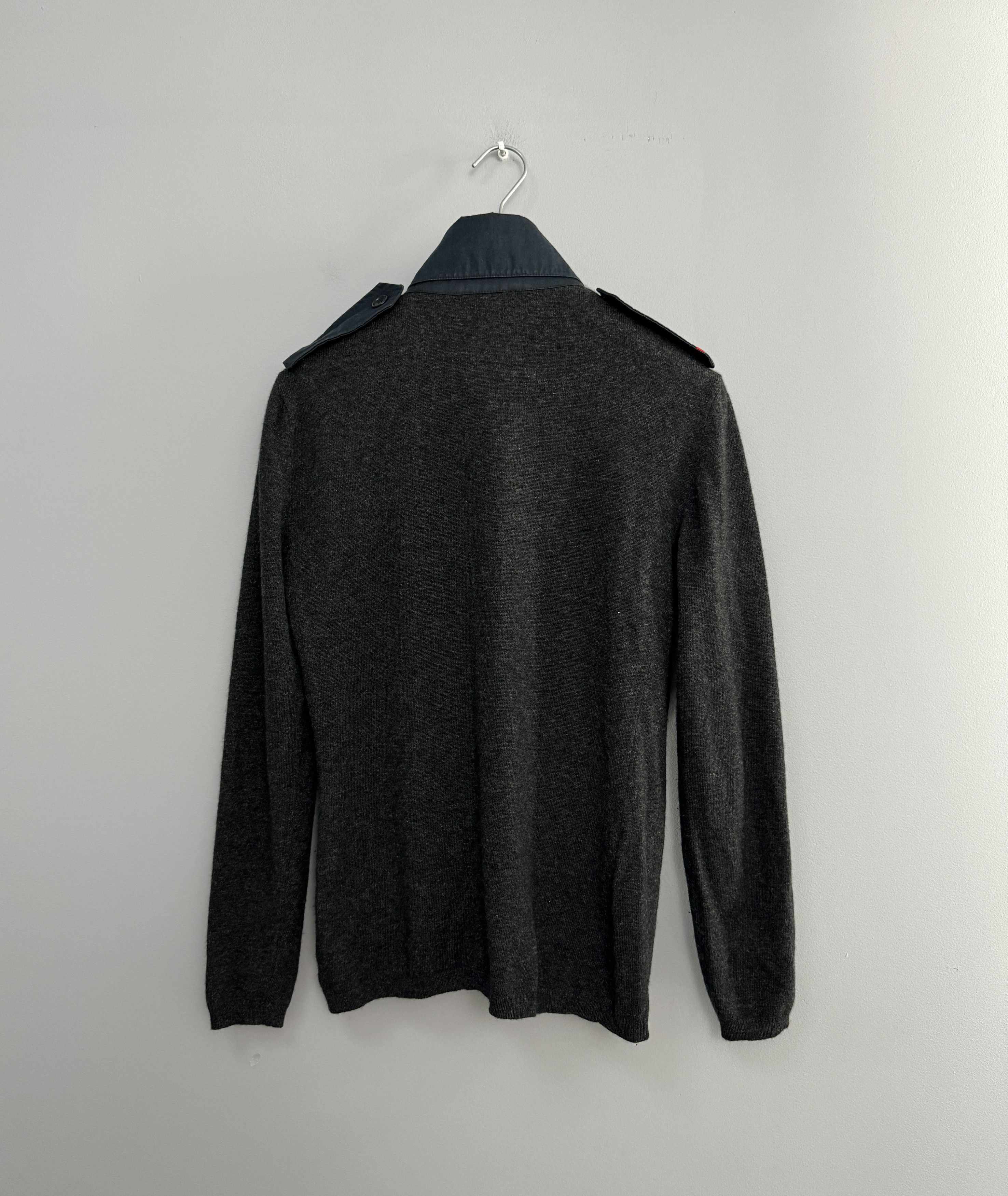 Prada PRADA Wool Sweater Jacket Cardigan Gray Size 44 Full Zip Size M / US 6-8 / IT 42-44 - 13 Thumbnail