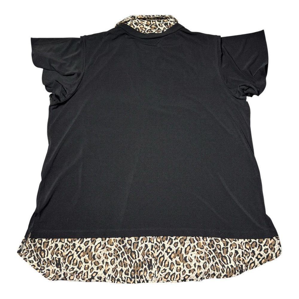 Adrianna Papell NWT New $89 Adrianna Papell V-Neck Flutter Sleeve Black ani Size XL / US 12-14 / IT 48-50 - 3 Thumbnail
