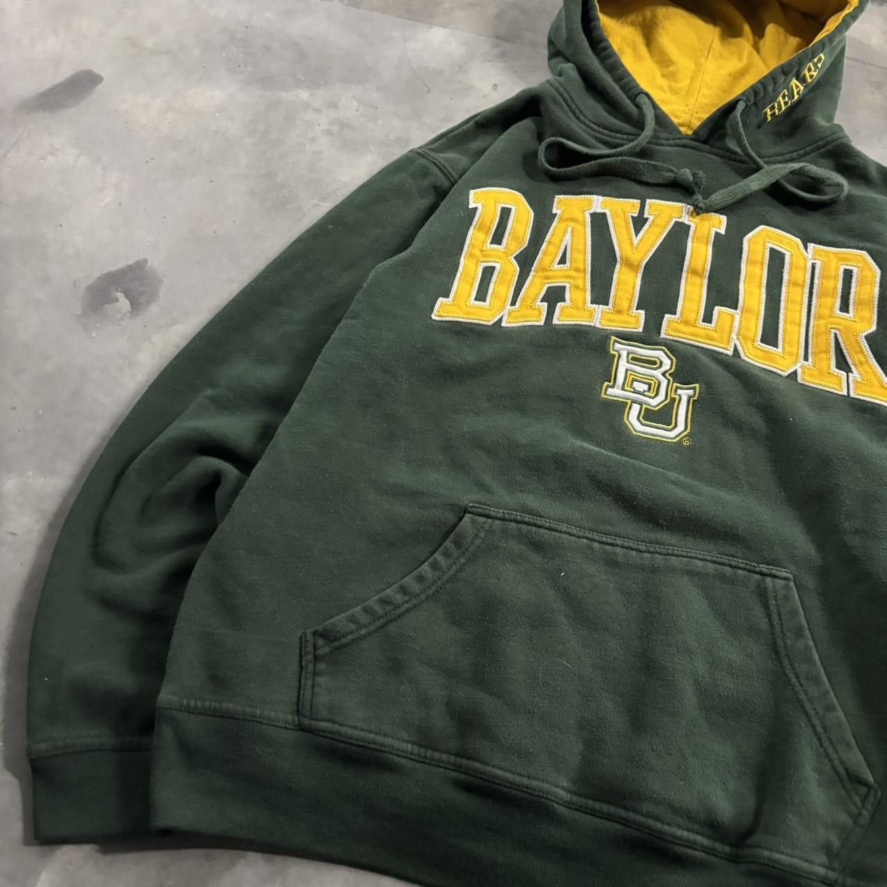 Vintage Crazy Vintage Y2K/2000s Green Baylor University College Essential Hoodie! Size M Size US M / EU 48-50 / 2 - 3 Thumbnail