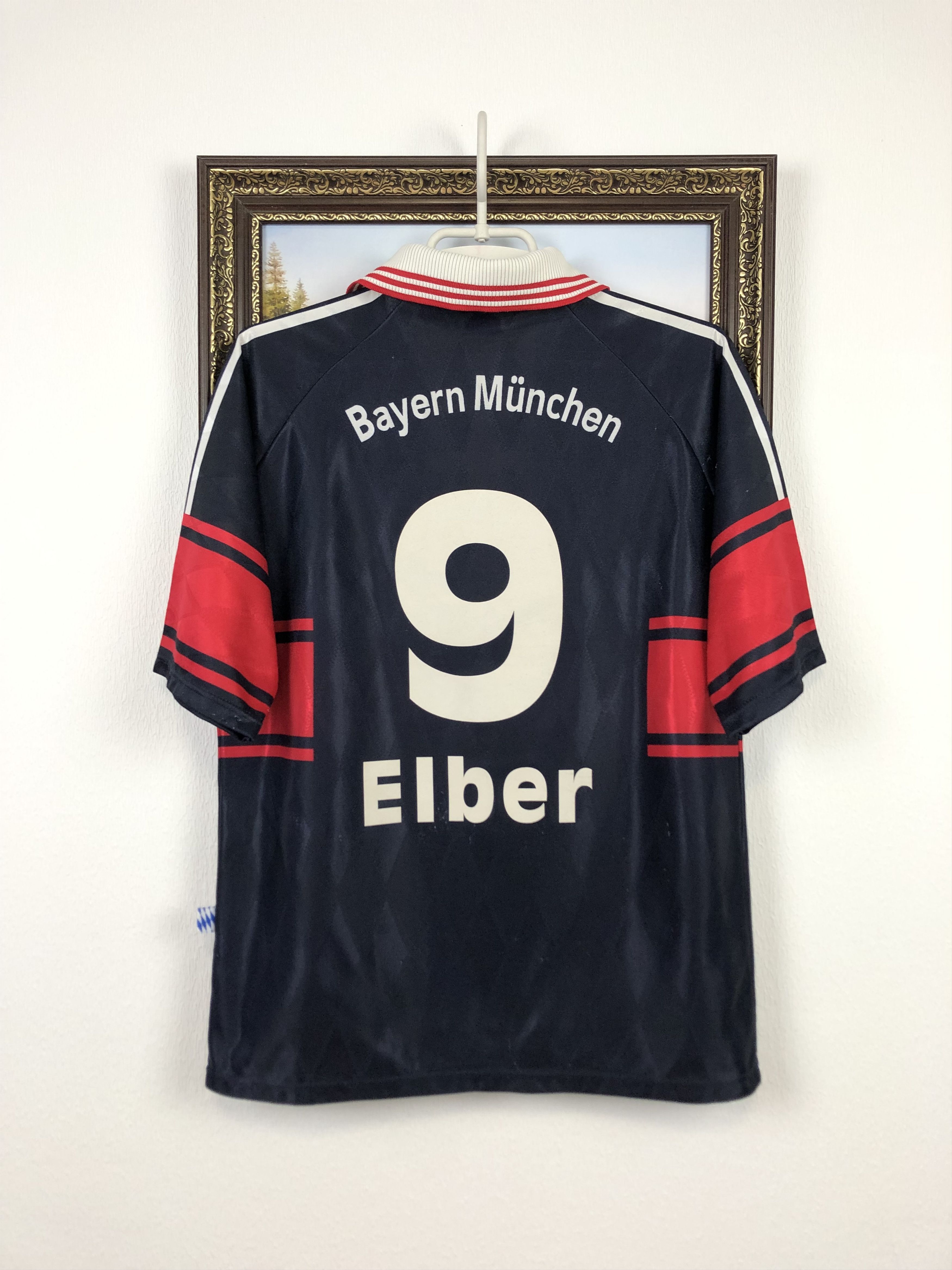 Adidas Bayern Munich football shirt 1997 #9 Elber Adidas Jersey Size US S / EU 44-46 / 1 - 1 Thumbnail