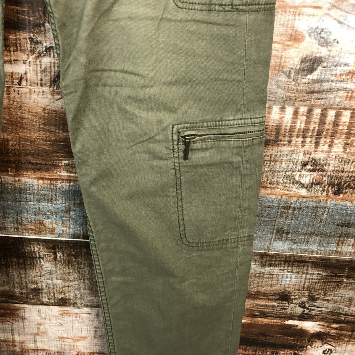 Japanese Brand DL Design Work Green Cargo Multipocket Pants #C634 Size US 31 - 12 Thumbnail
