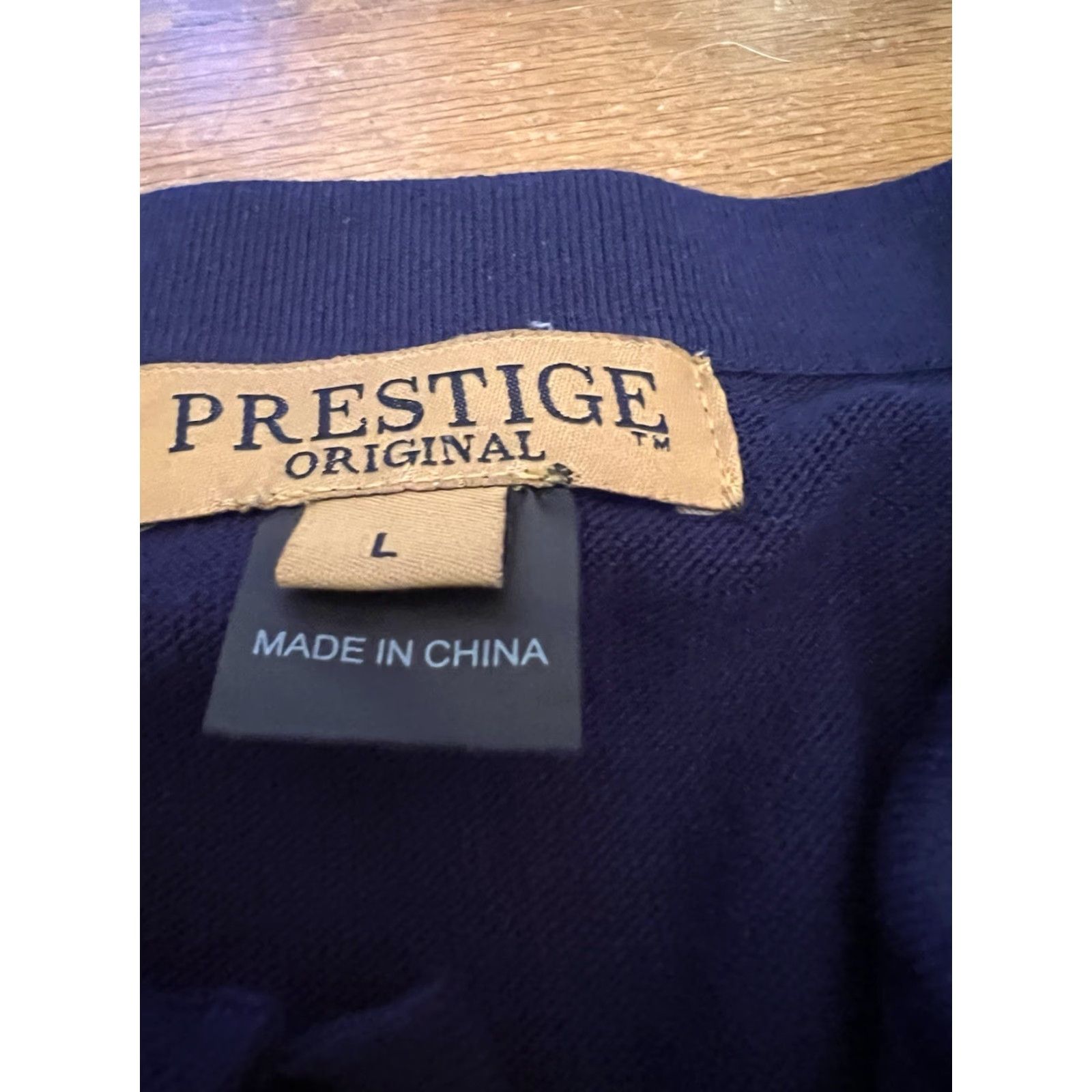 Vintage Prestige Polo Shirt Mens L Blue Knit Premium Luxe Geometric Preppy Short Sleeve Button Collared 38 Chest Regular Size US L / EU 52-54 / 3 - 5 Thumbnail