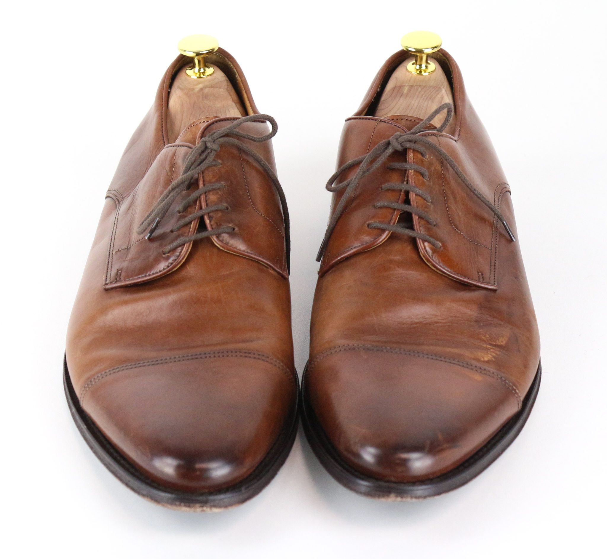 Suitsupply EU45 Brown Leather Laced Low-Top 72745 Size US 12 / EU 45 - 2 Thumbnail