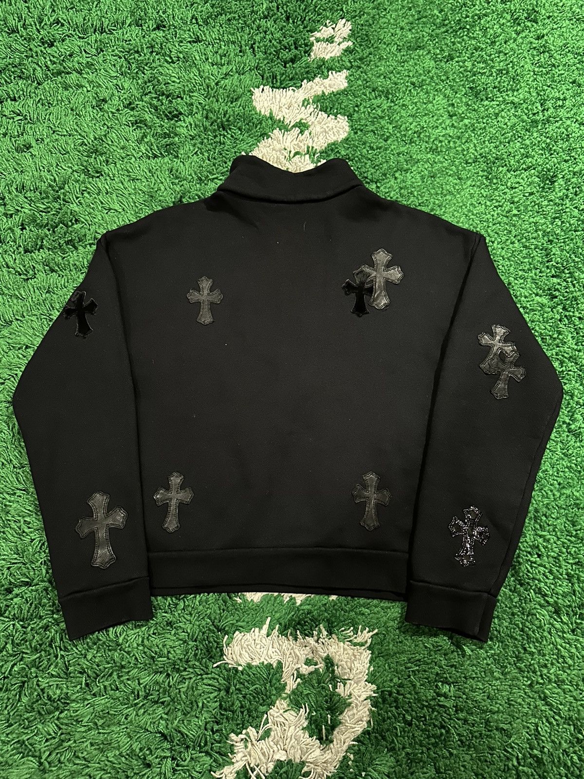 Chrome Hearts Black Cross Patch Quarter Zip