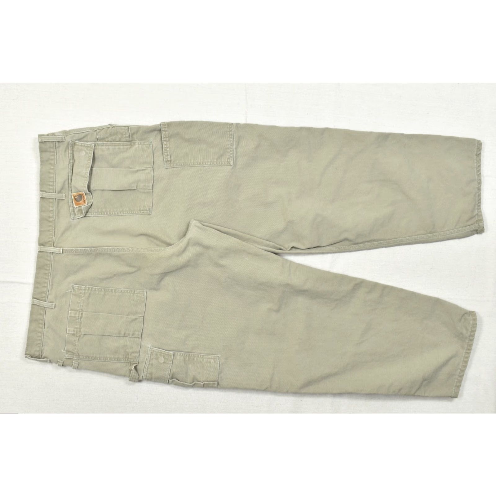 Carhartt Carhartt Men’s Cargo Pants Khaki Canvas 42x30 Relaxed Straight Workwear Pocket Dungaree Size 42 30 Regular Mens Size US 42 / EU 58 - 8 Thumbnail