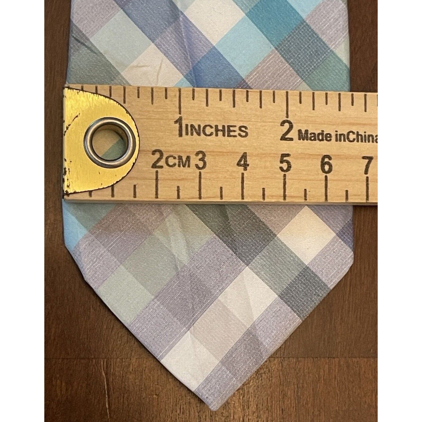 Express Express Gray Blue Green 100% Silk Made In China Size ONE SIZE - 4 Thumbnail