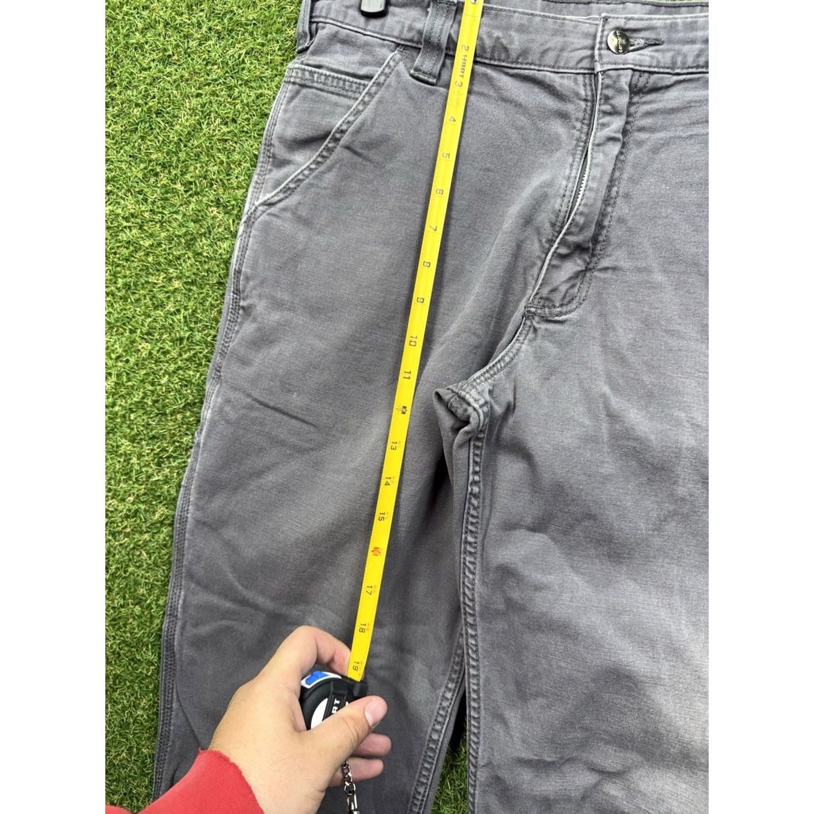 Carhartt Carhartt Work Pants Mens 34x34 Carpenter Canvas Flat Relaxed Fit Rugged Flex Carhartt Rugged Flex Logo 34x34 Gray Mens Pants Size US 34 / EU 50 - 7 Thumbnail