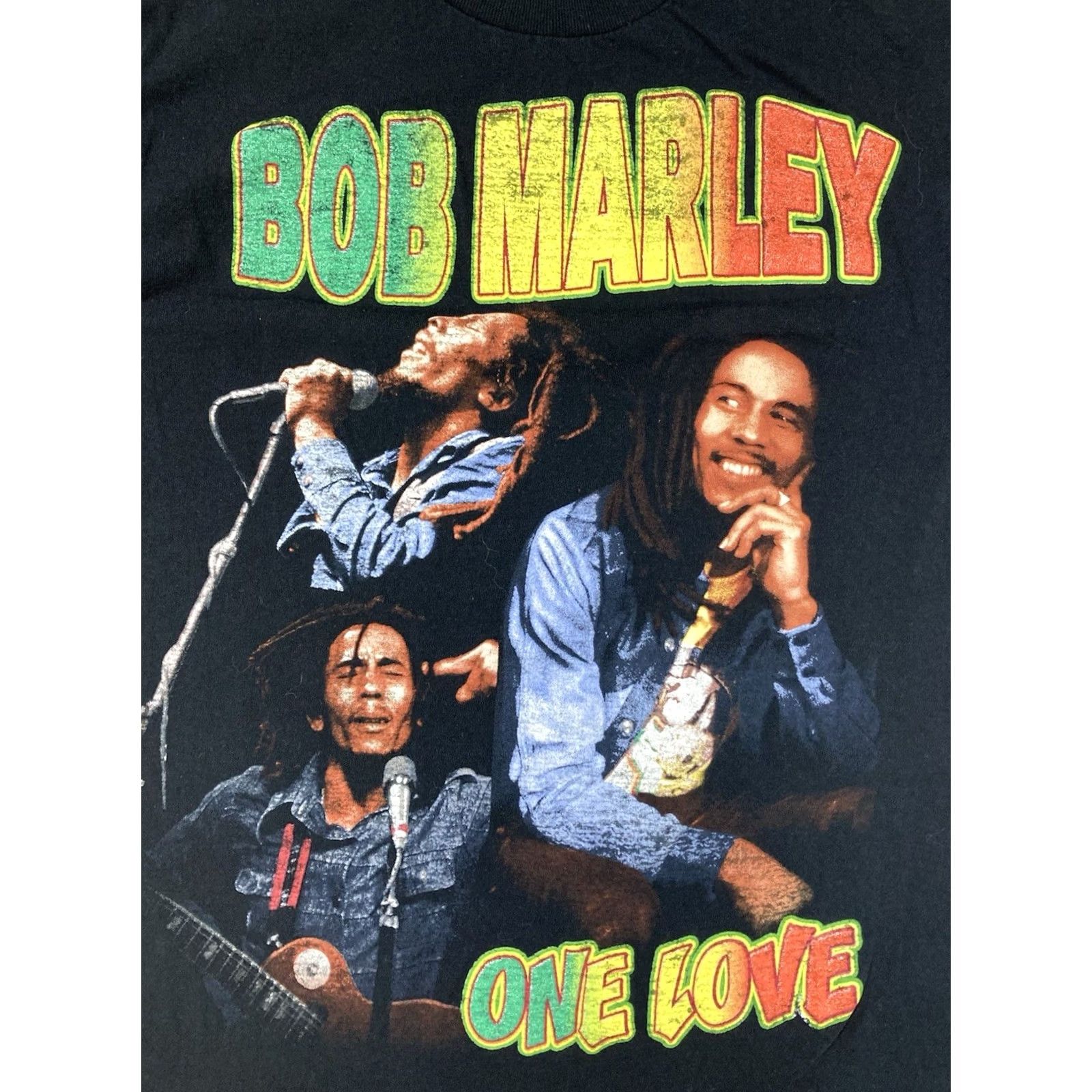 Vintage VINTAGE Bob Marley One Love Graphic T-shirt Women Small Black Short Sleeve Music Size S / US 4 / IT 40 - 2 Thumbnail