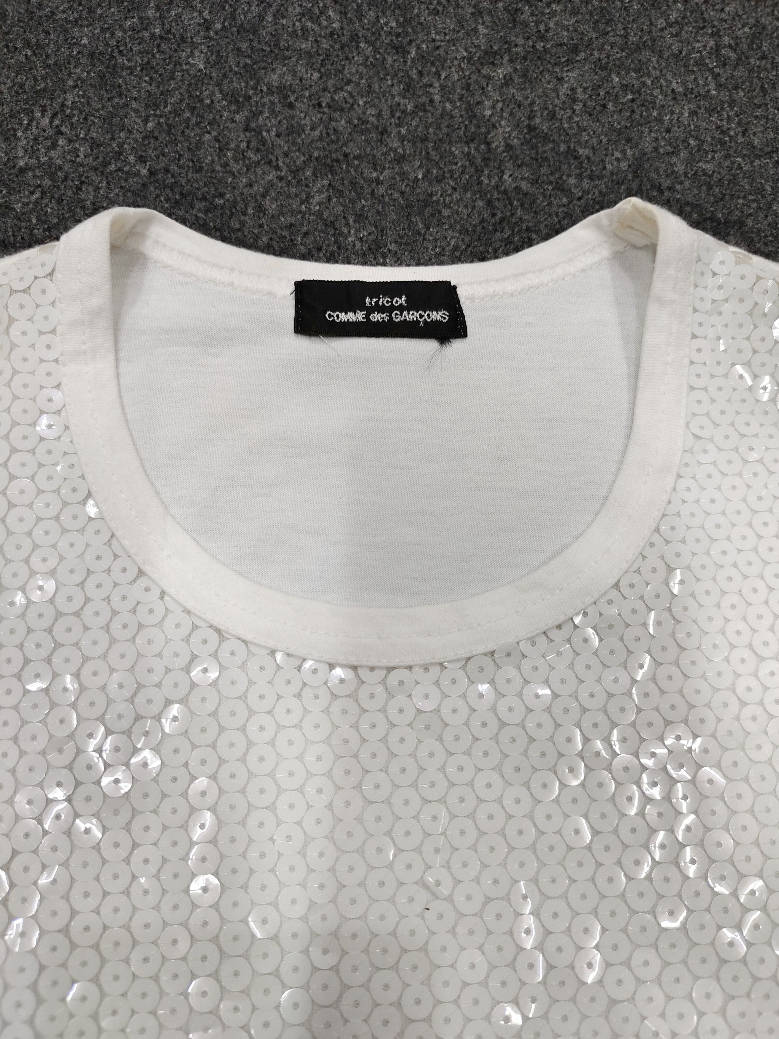 Tricot Comme des Garcons AD02 tricot CDG- Grunge Glam Sequin Sheer Mesh Top Size M / US 6-8 / IT 42-44 - 9 Thumbnail