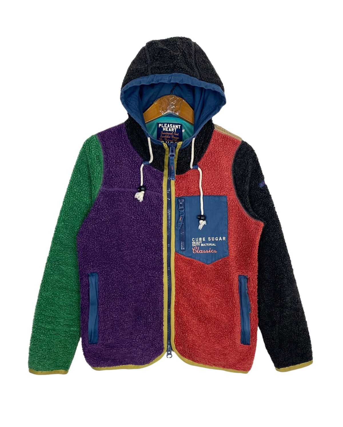Rare‼️ Cube Sugar Hoodie Color Block Deep Pile
