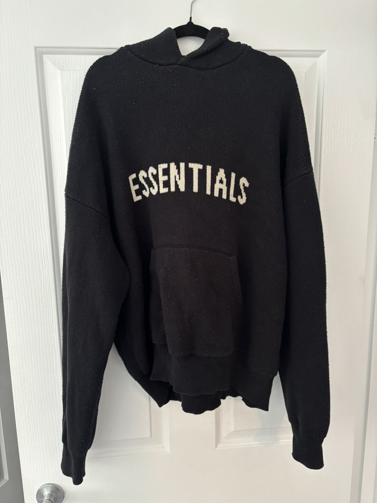 Fear of God Black Knitted Hoodie Esentials Fear Of God Size US M / EU 48-50 / 2 - 1 Thumbnail