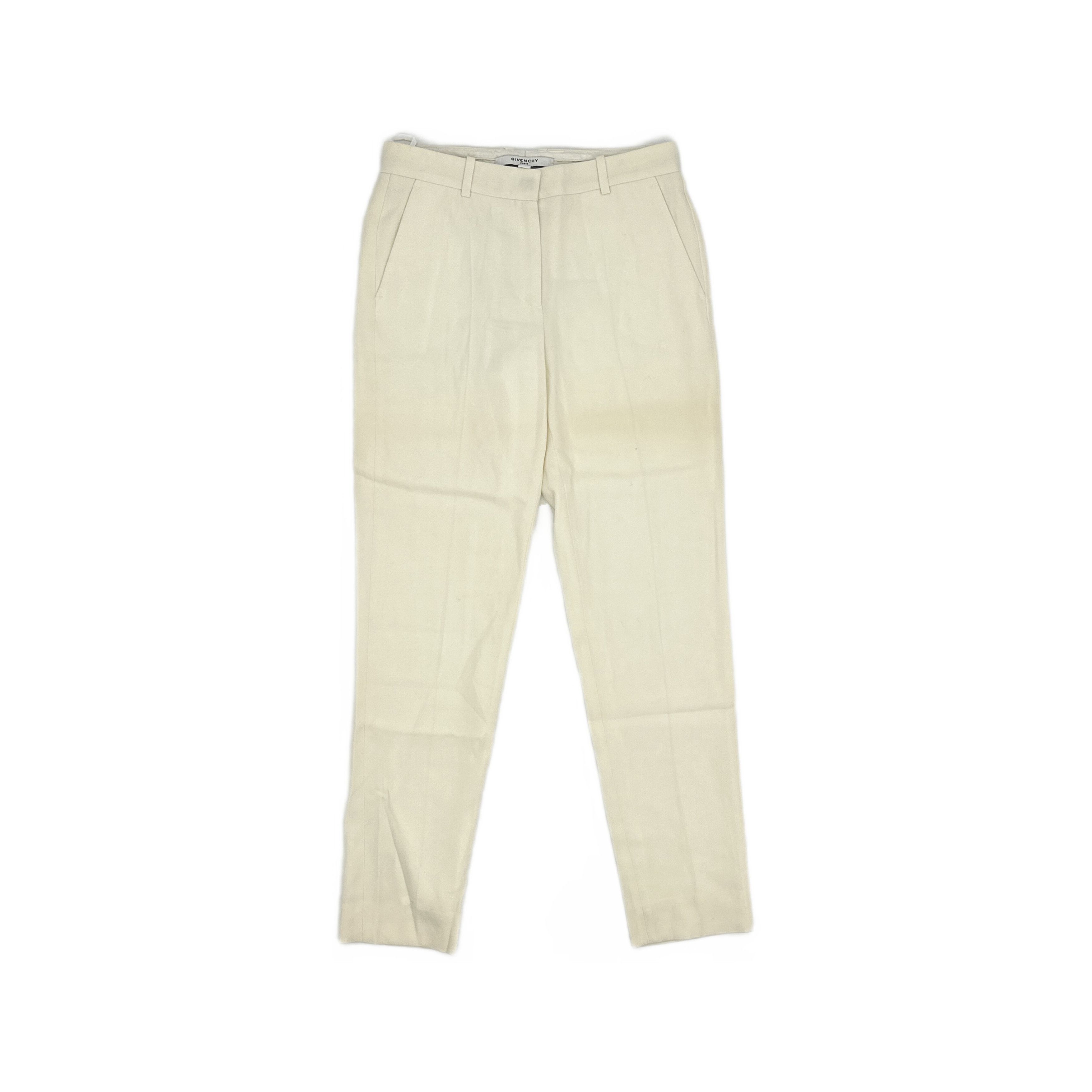 Givenchy Givenchy White Wool Trousers Size 34 Size 25" / US 0 / IT 36 - 1 Thumbnail