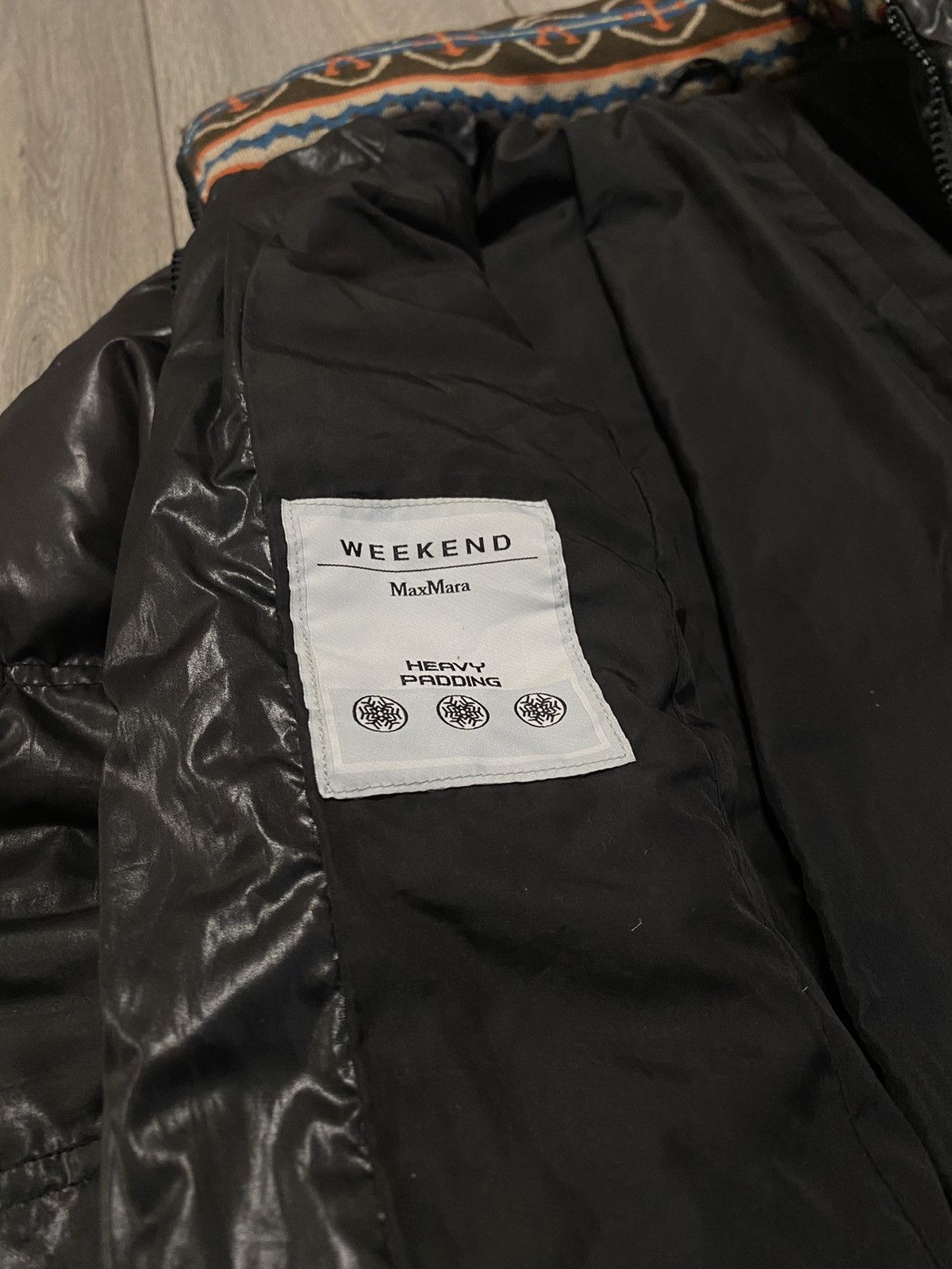 Max Mara Max Mara Weekend Puffer Jacket With Knit Hem Zip Black Size S / US 4 / IT 40 - 3 Thumbnail