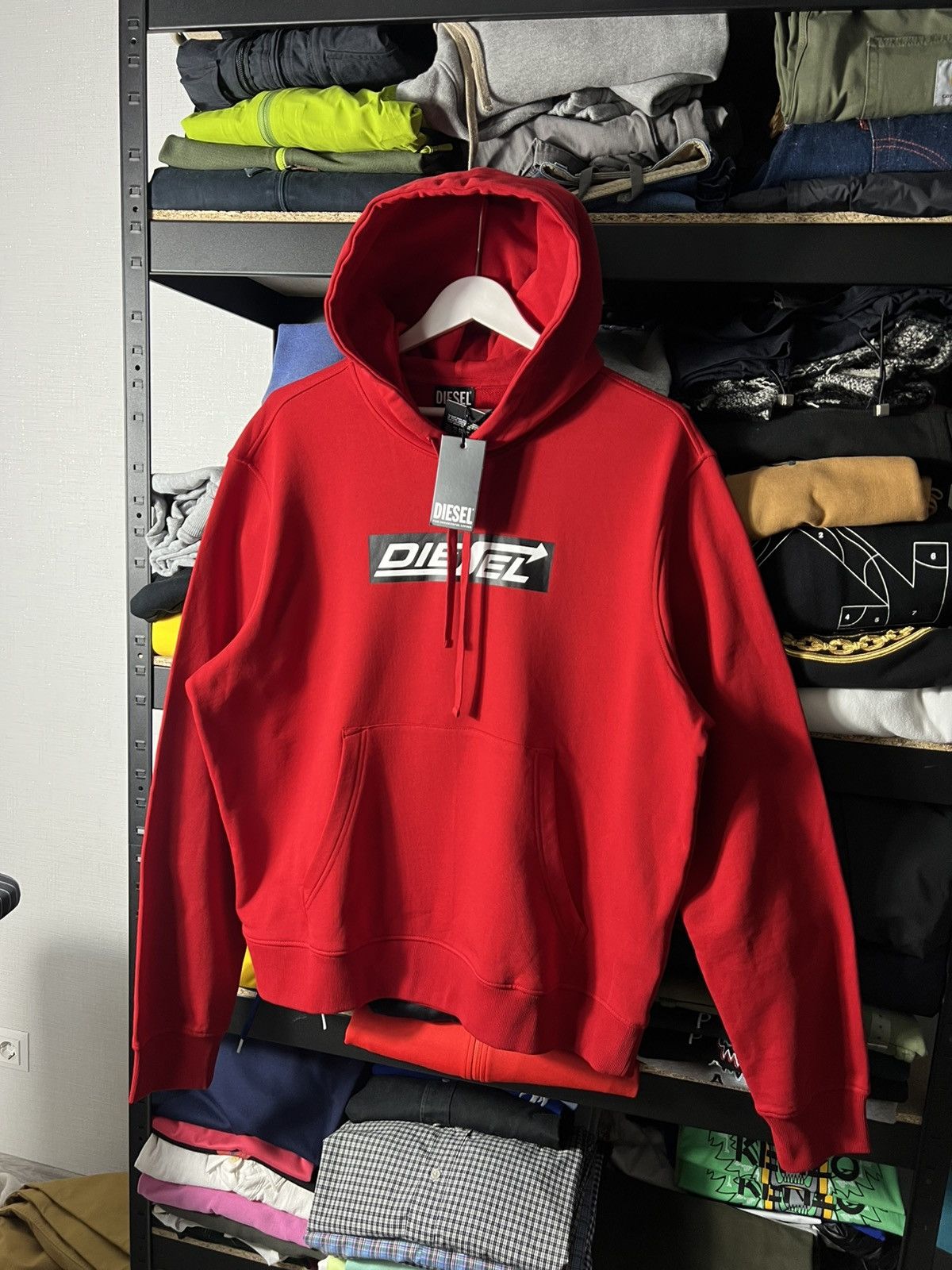 Diesel 🔥 NWT Diesel “For Successful Living” Red Logo Hoodie XXL Size US XXL / EU 58 / 5 - 1 Thumbnail