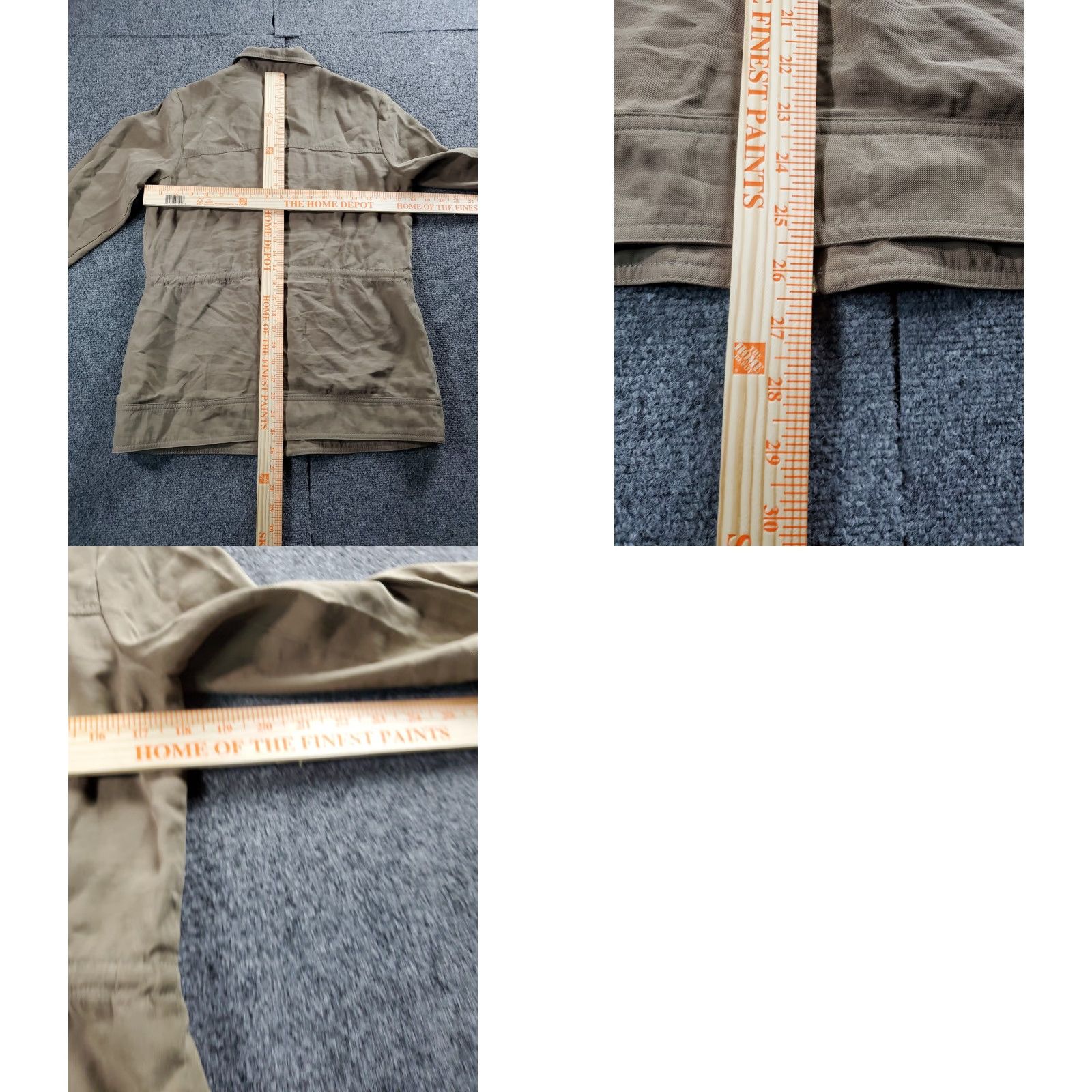 Guess GUESS Field Jacket XS Womens Brown Full Zip Pockets Military Jacket Rayon Blend Solid) Size XS / US 0-2 / IT 36-38 - 8 Thumbnail