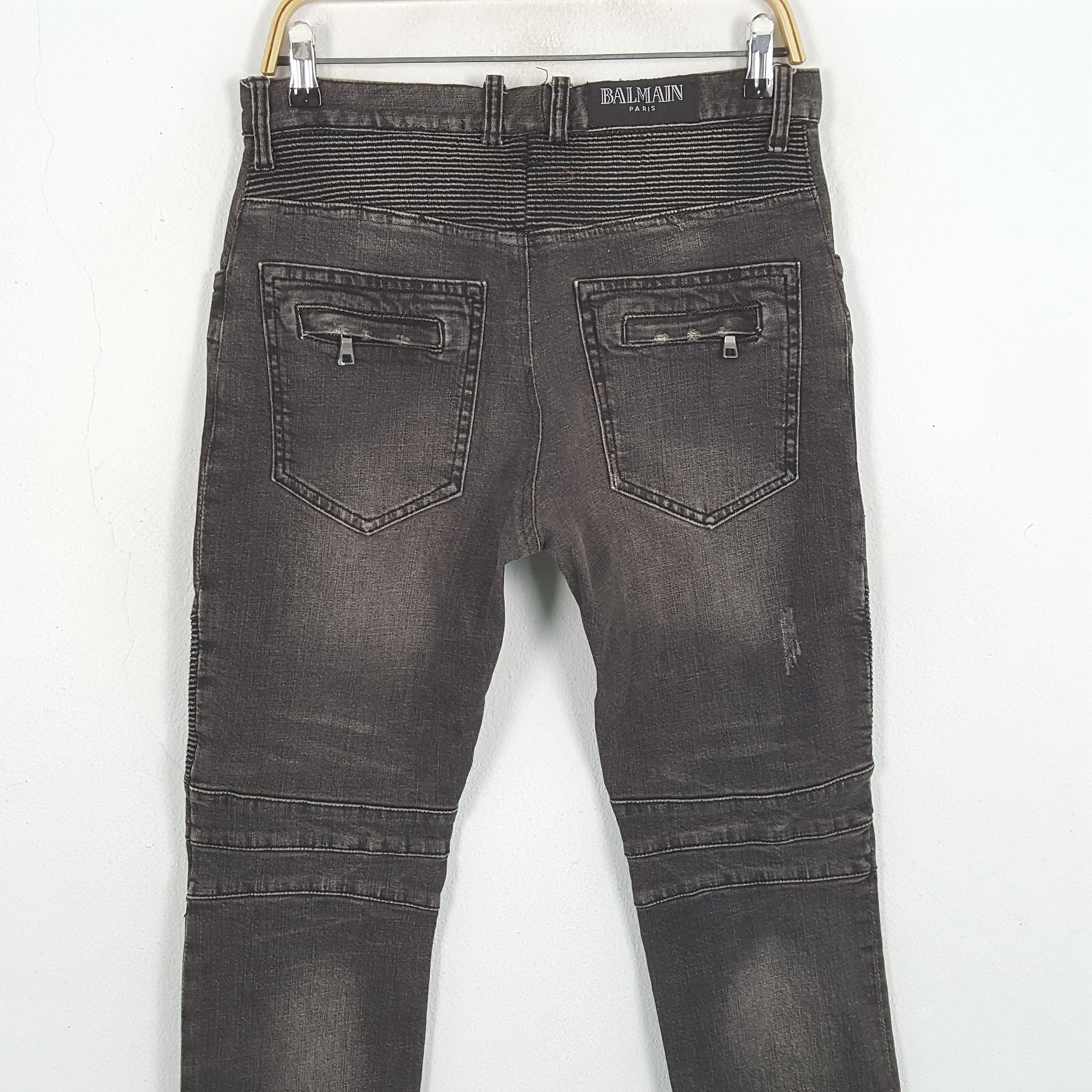 Vintage Vintage BALMAIN Italian Fashion Brand Distressed Jeans Size US 31 - 5 Thumbnail