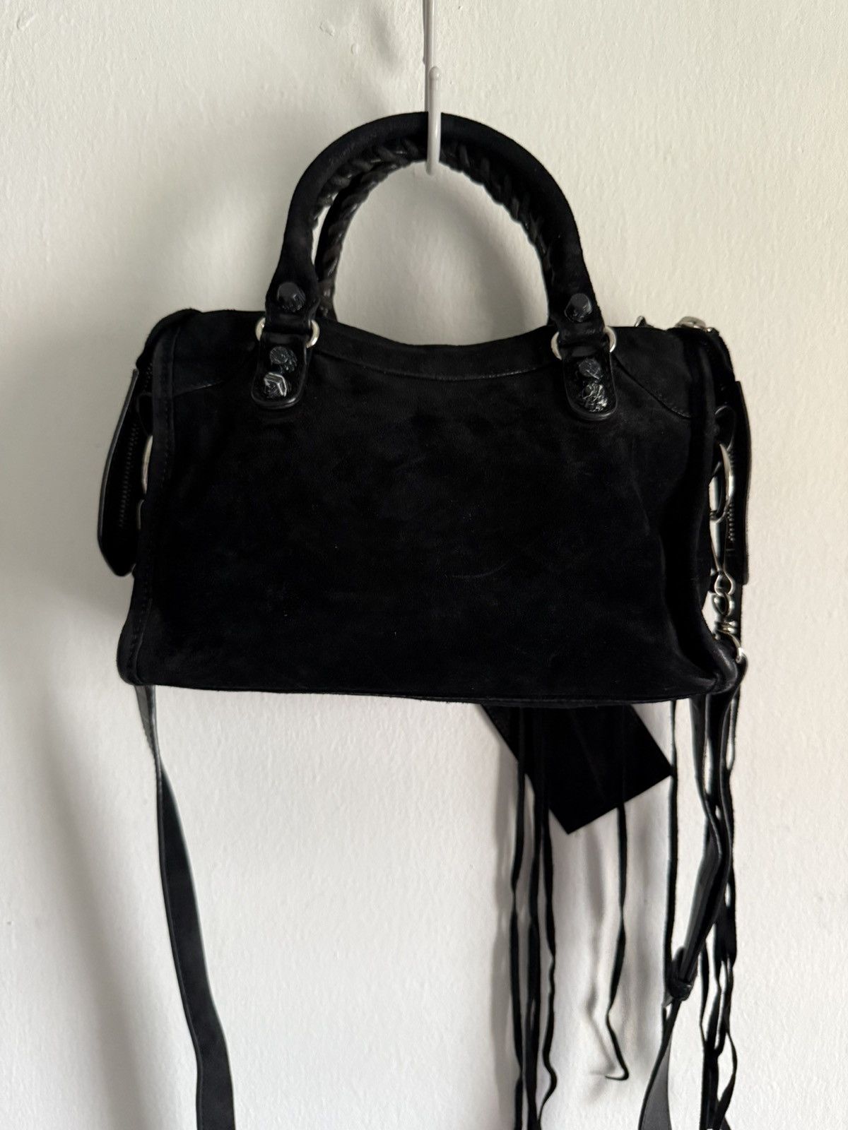 Balenciaga Balenciaga Classic Mini City Black Suede bag Size ONE SIZE - 4 Thumbnail