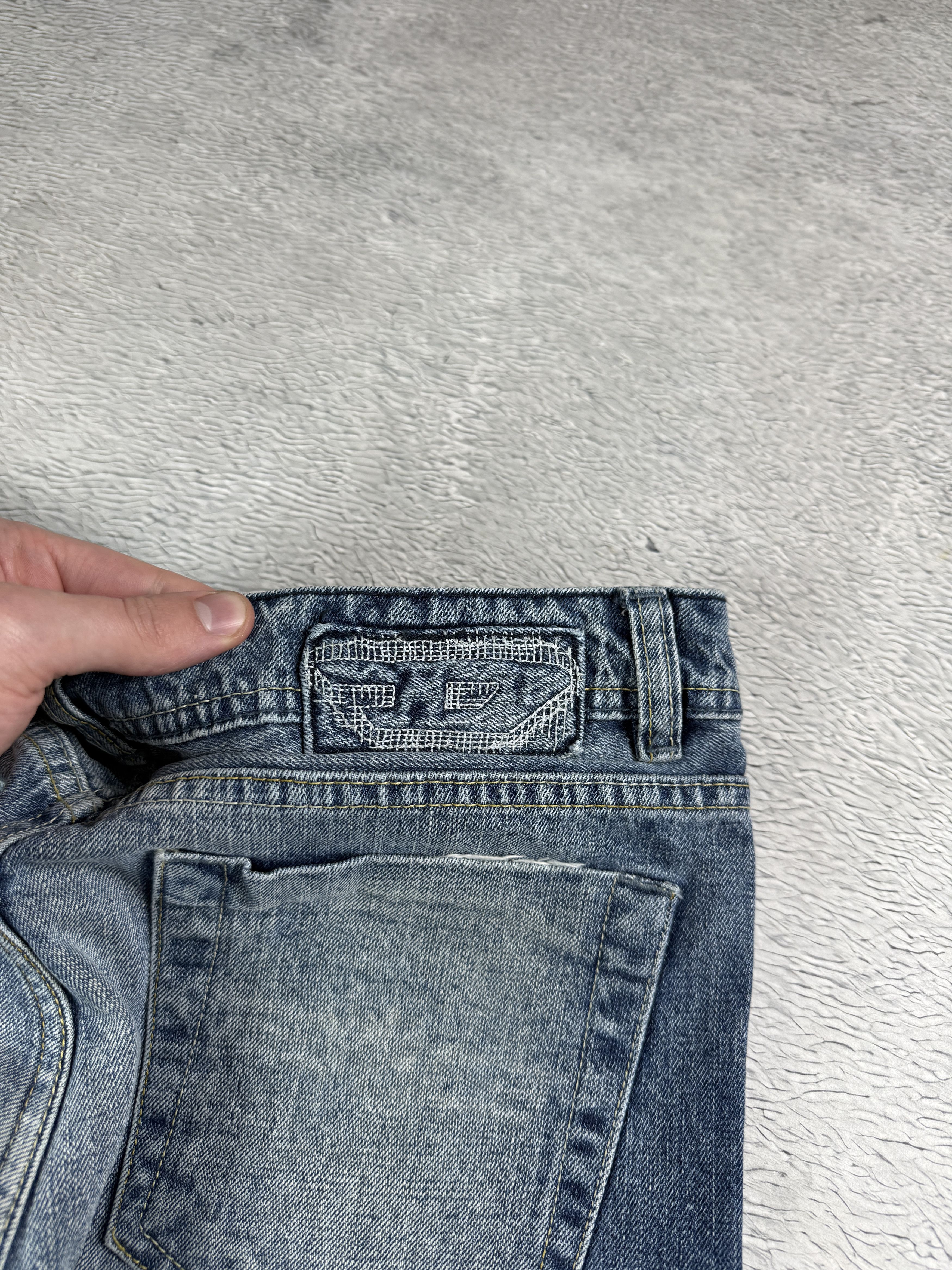 Diesel × JNCO Diesel Vintage Kulter Jeans Big Logo Blue Straight Drill Size US 33 - 7 Thumbnail