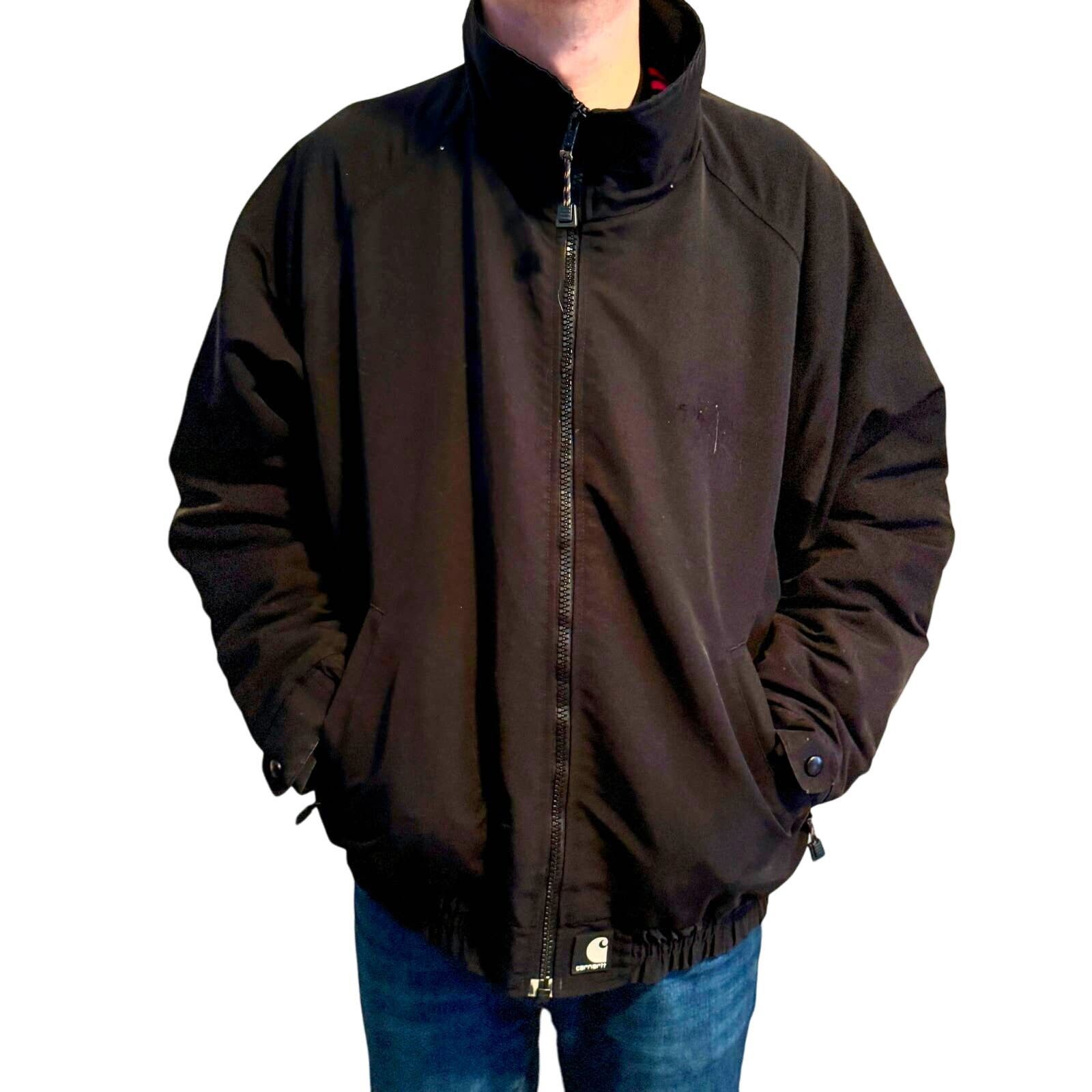 Carhartt Vintage Carhartt Workshield Jacket Fleece Lined Black J72 Size US XL / EU 56 / 4 - 1 Preview