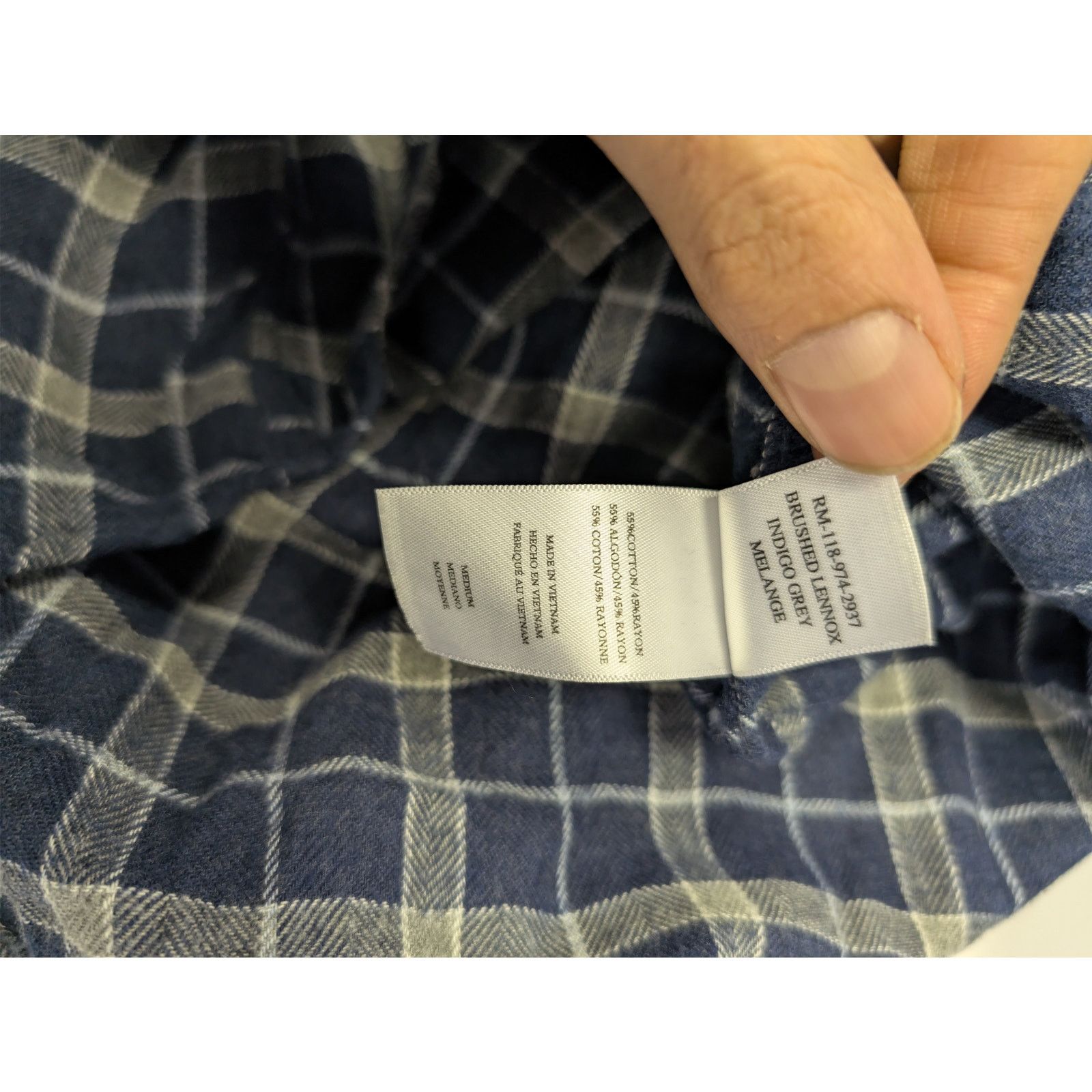 Rails o1rshd1 CC20 Checked Lennox Button up Shirt in Blue/Grey Size US M / EU 48-50 / 2 - 17 Thumbnail
