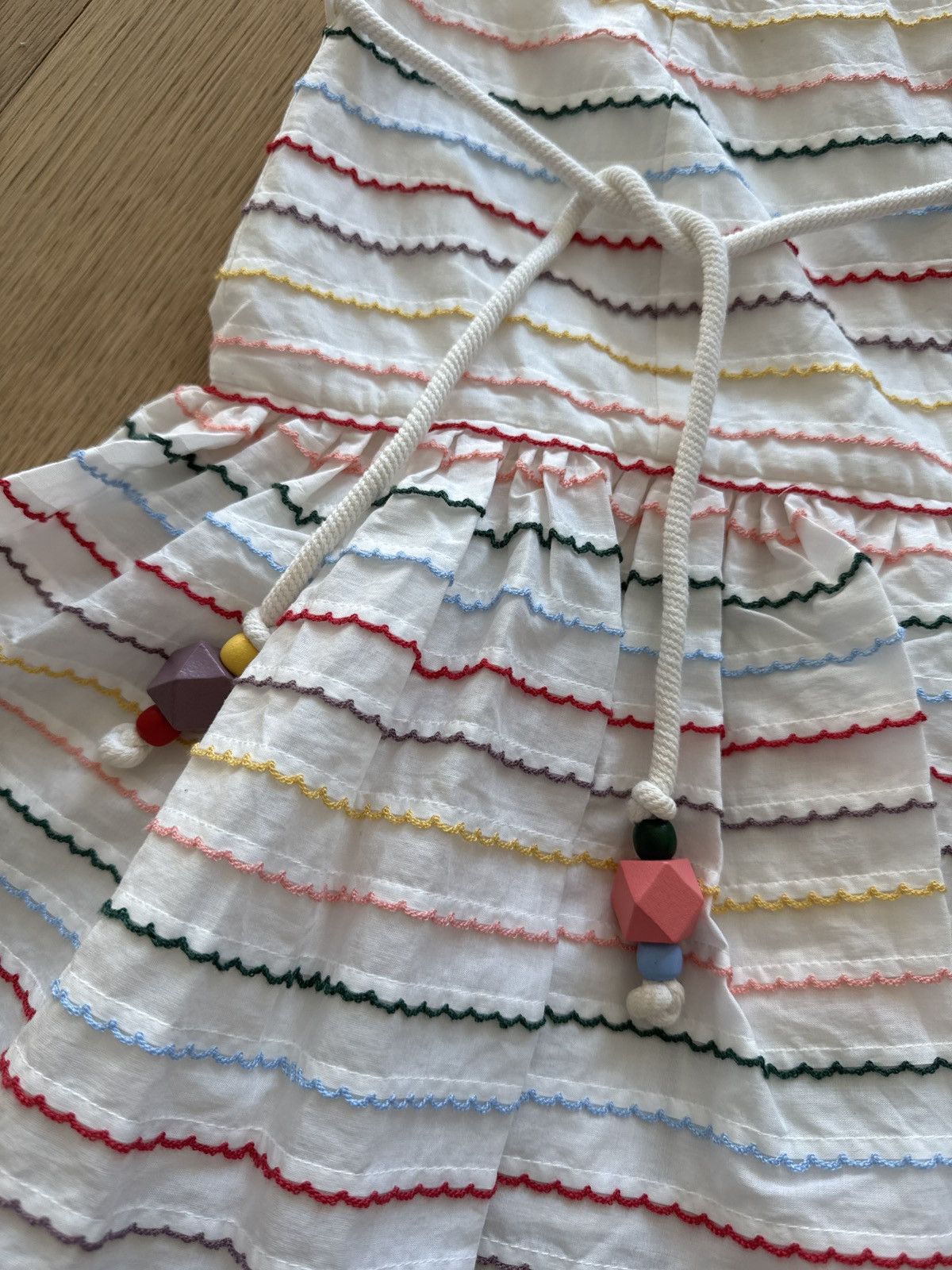 Zimmermann NEW Zimmerman Scallop Stripe Mini Skirt size 1 Size 28" / US 6 / IT 42 - 2 Thumbnail
