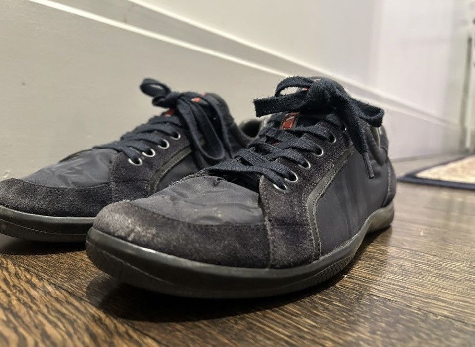 Prada PRADA Suede Leather Nylon Sneakers Size US 12 / EU 45 - 4 Thumbnail