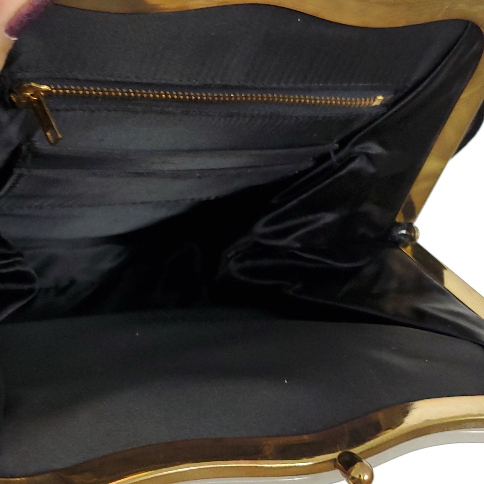 Other Vintage Empress Velvet Handbag Mother of Pearl Gold Size ONE SIZE - 5 Thumbnail