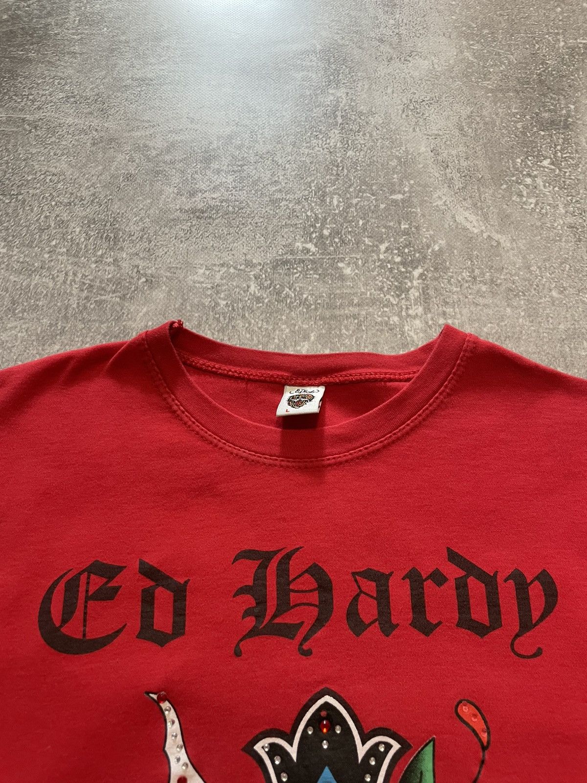 Ed Hardy × Vintage Vintage Ed Hardy Y2K T-Shirt Size US S / EU 44-46 / 1 - 12 Thumbnail