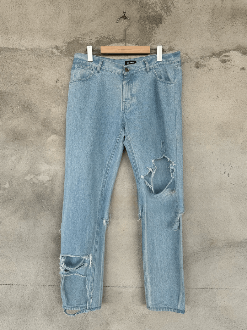 Raf Simons Destroyed Denim | Grailed