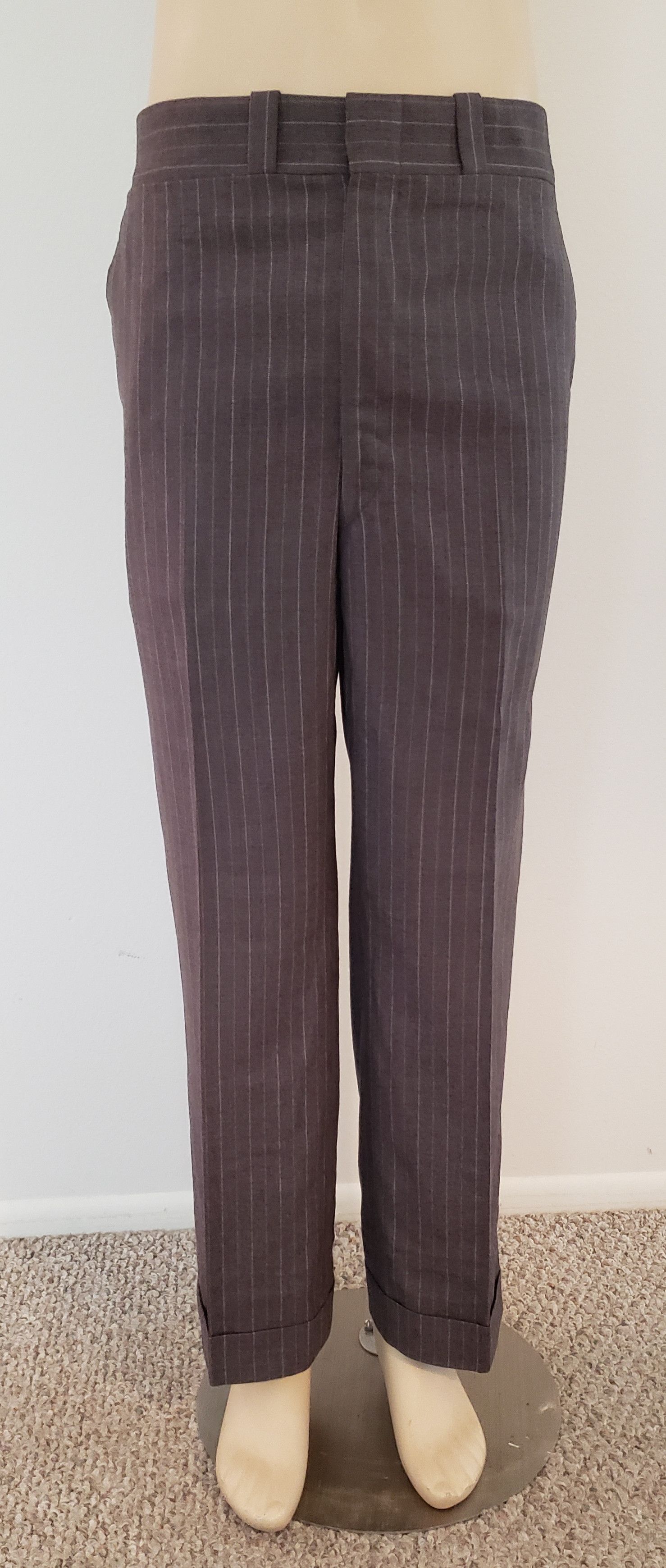 Vintage custom suit 43R grey pinstripe 1976 NY Athletic Club Size 42R - 5 Thumbnail