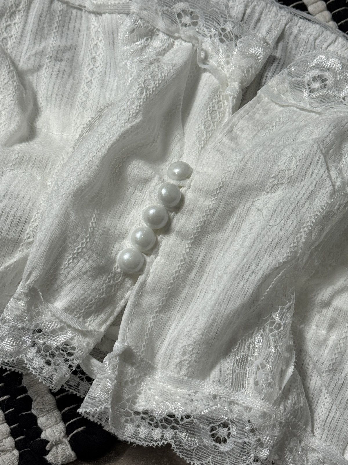 Other VINTAGE WHITE LACE SLEEPWEAR SET Size ONE SIZE - 4 Thumbnail
