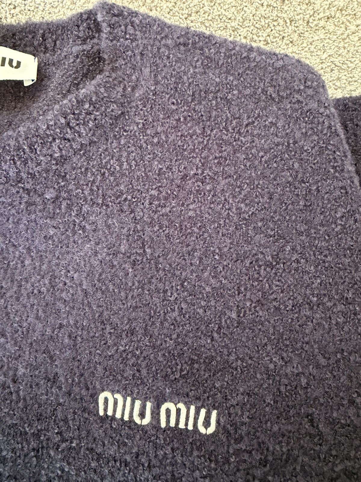 Miu Miu Miu Miu logo (terry) long-sleeve sweater (new) Size US XS / EU 42 / 0 - 18 Thumbnail