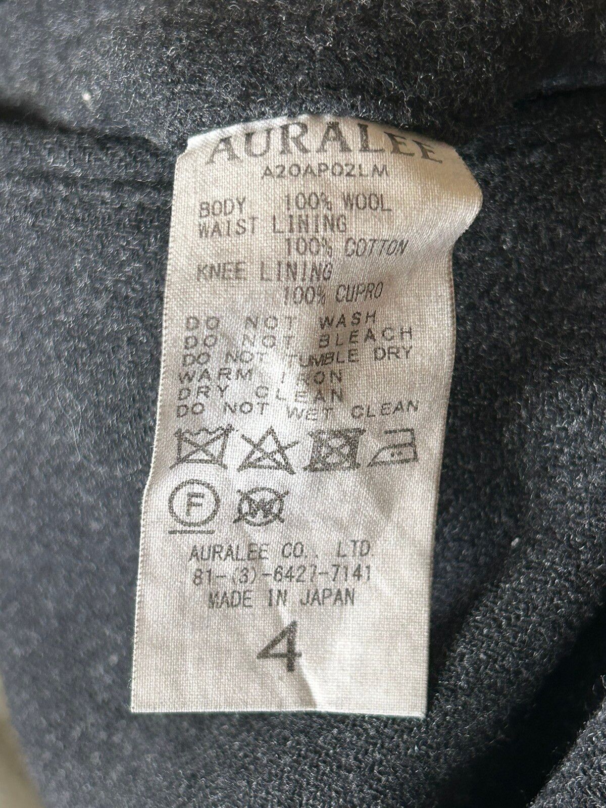 Auralee Light Melton Wide Slacks | Grailed