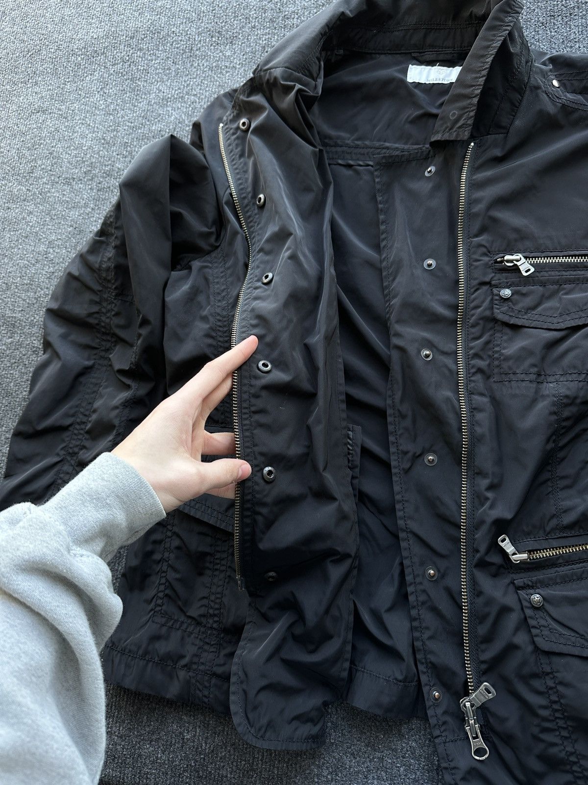 Milestone 🚨ARCHIVE MILITARY UNISEX BLACK JACKET MILESTONE RARE Size XL / US 12-14 / IT 48-50 - 17 Thumbnail